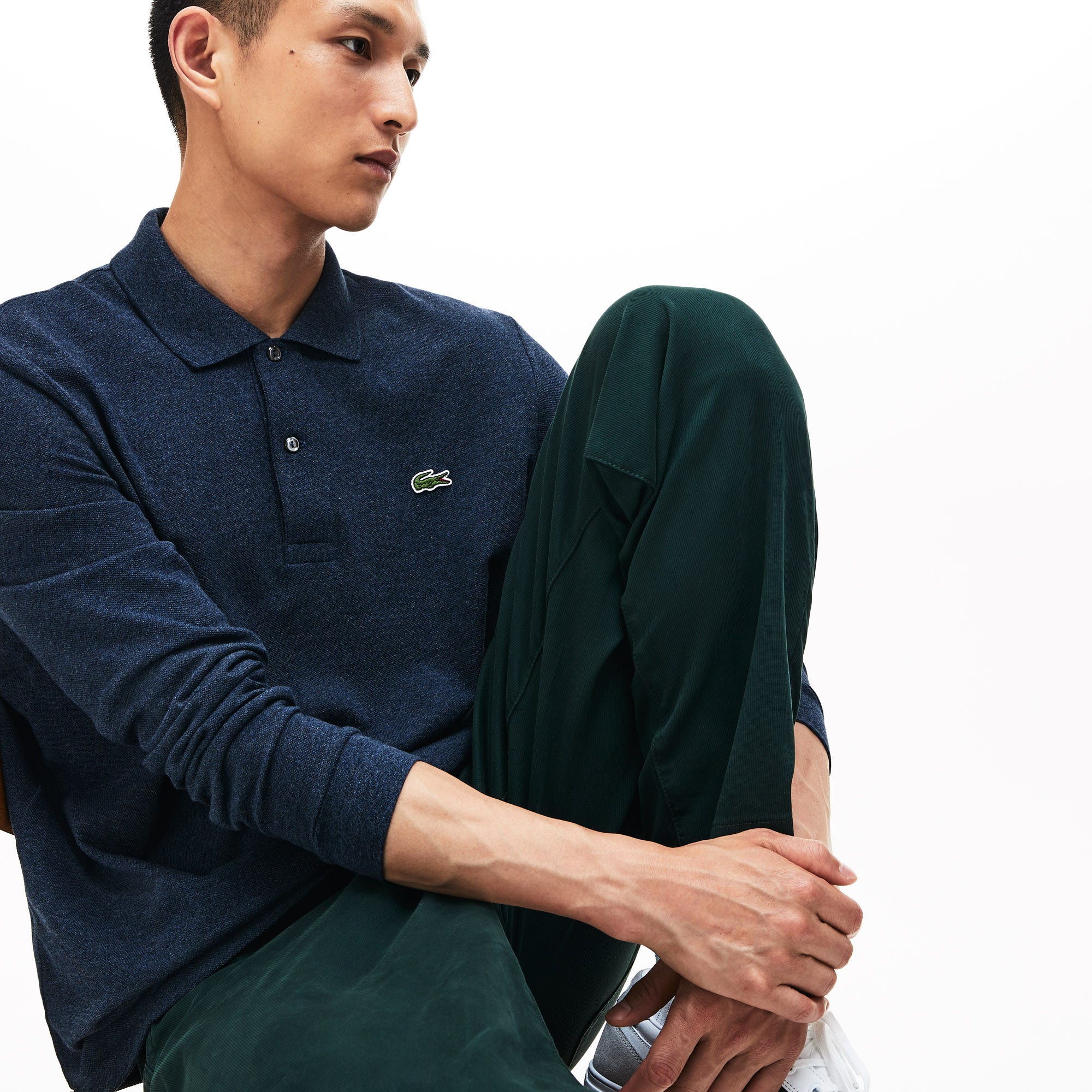 Classic Fit Long Sleeved L.12.12 Polo Shirt