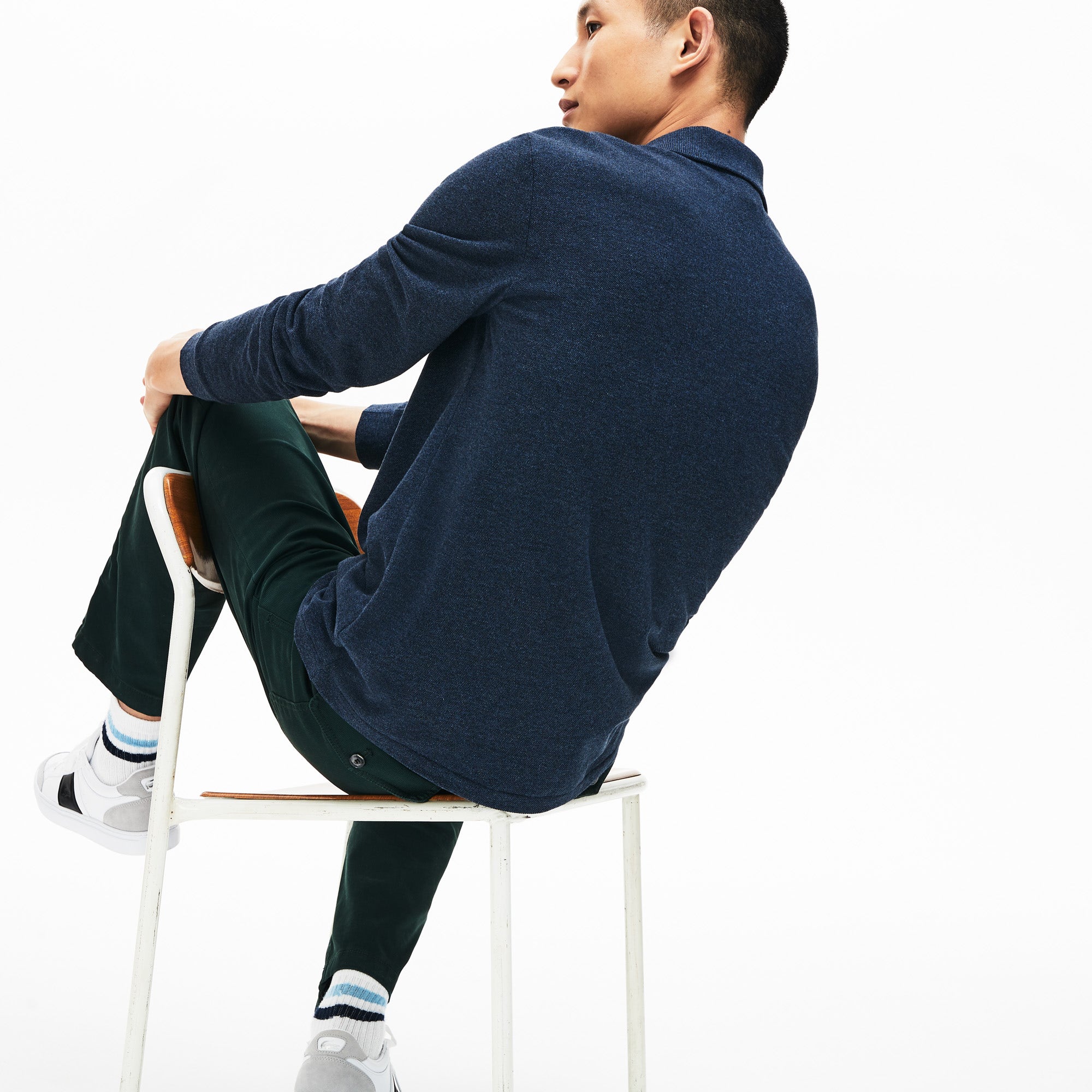Classic Fit Long Sleeved L.12.12 Polo Shirt