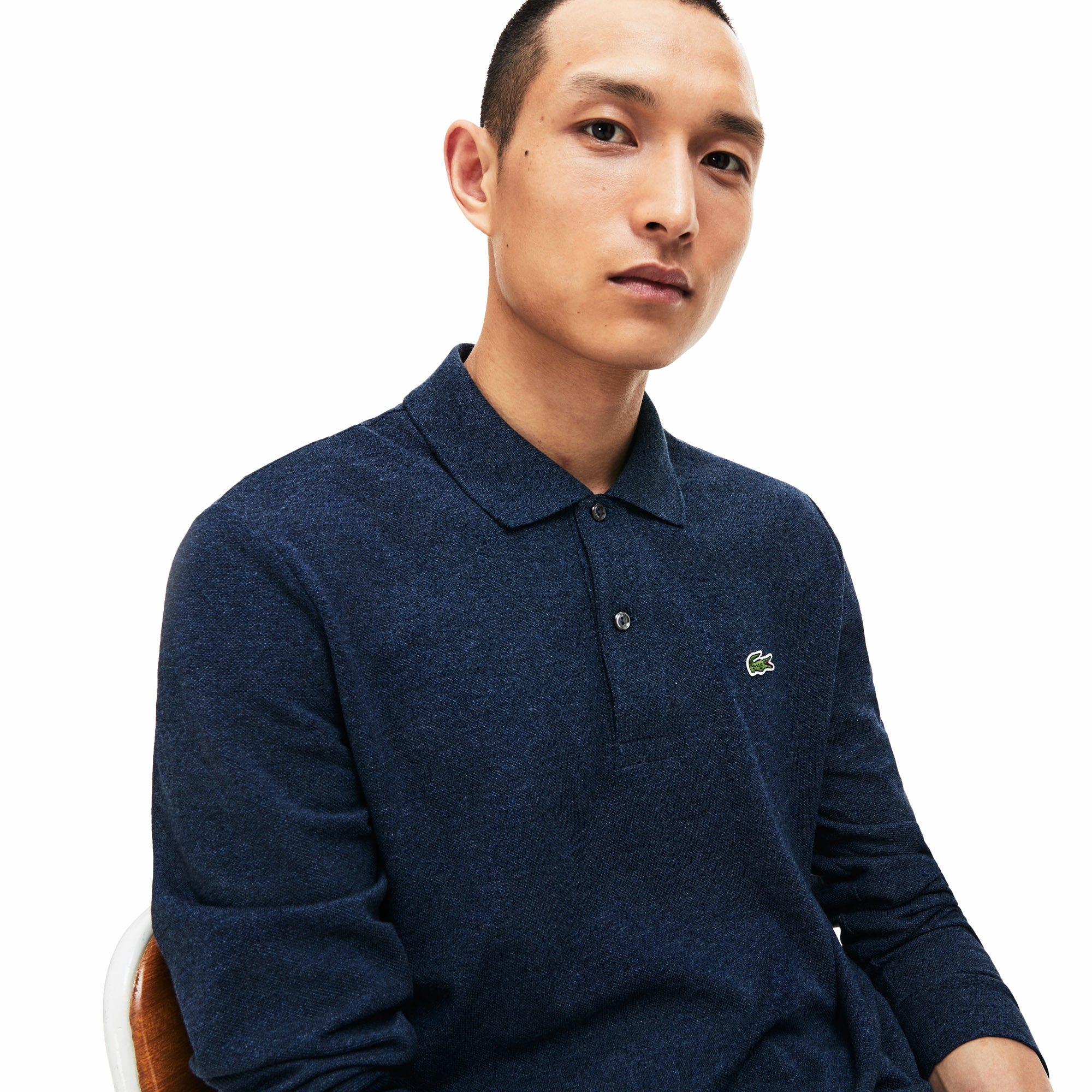Classic Fit Long Sleeved L.12.12 Polo Shirt