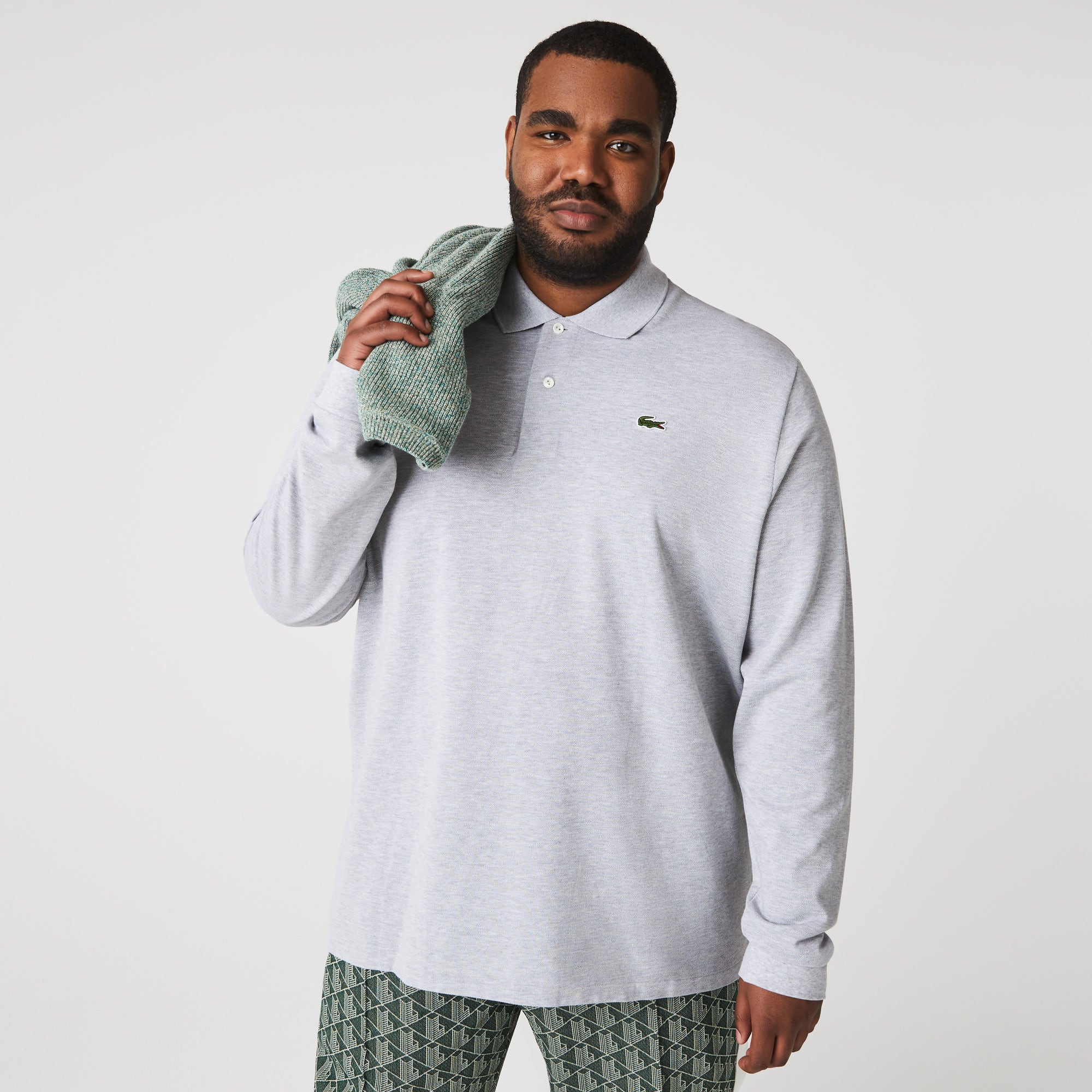 Classic Fit Long Sleeved L.12.12 Polo Shirt