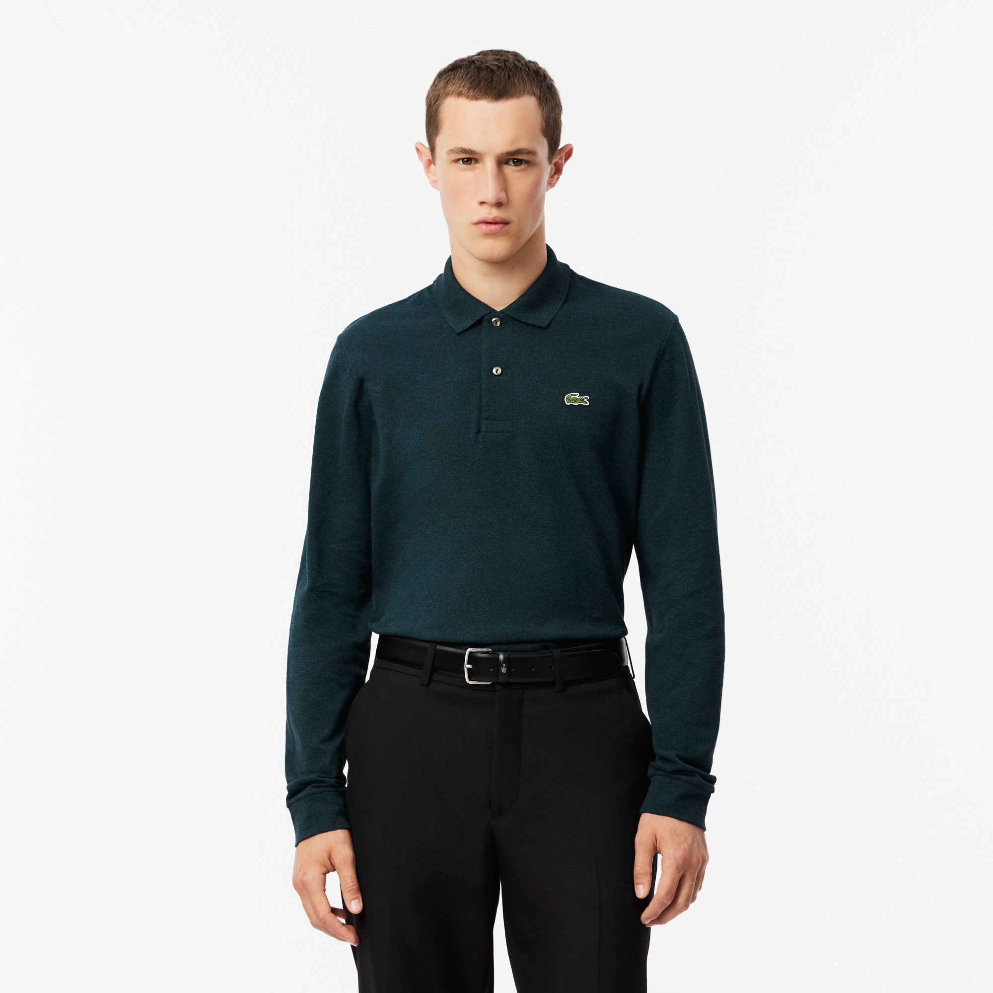 Classic Fit Long Sleeved L.12.12 Polo Shirt