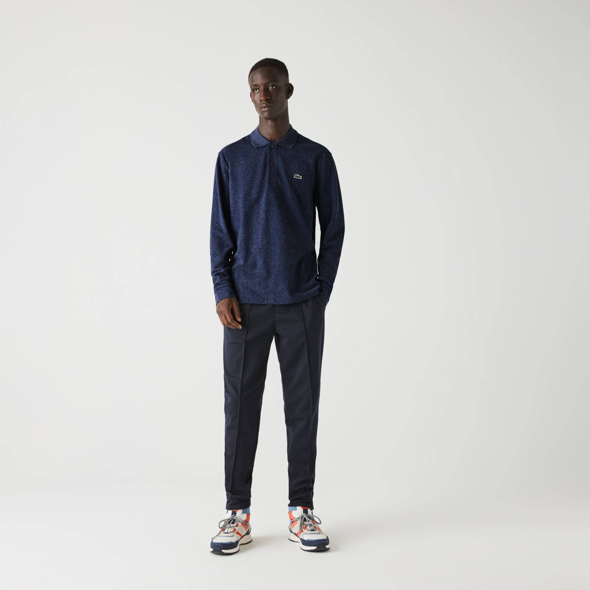 Classic Fit Long Sleeved L.12.12 Polo Shirt