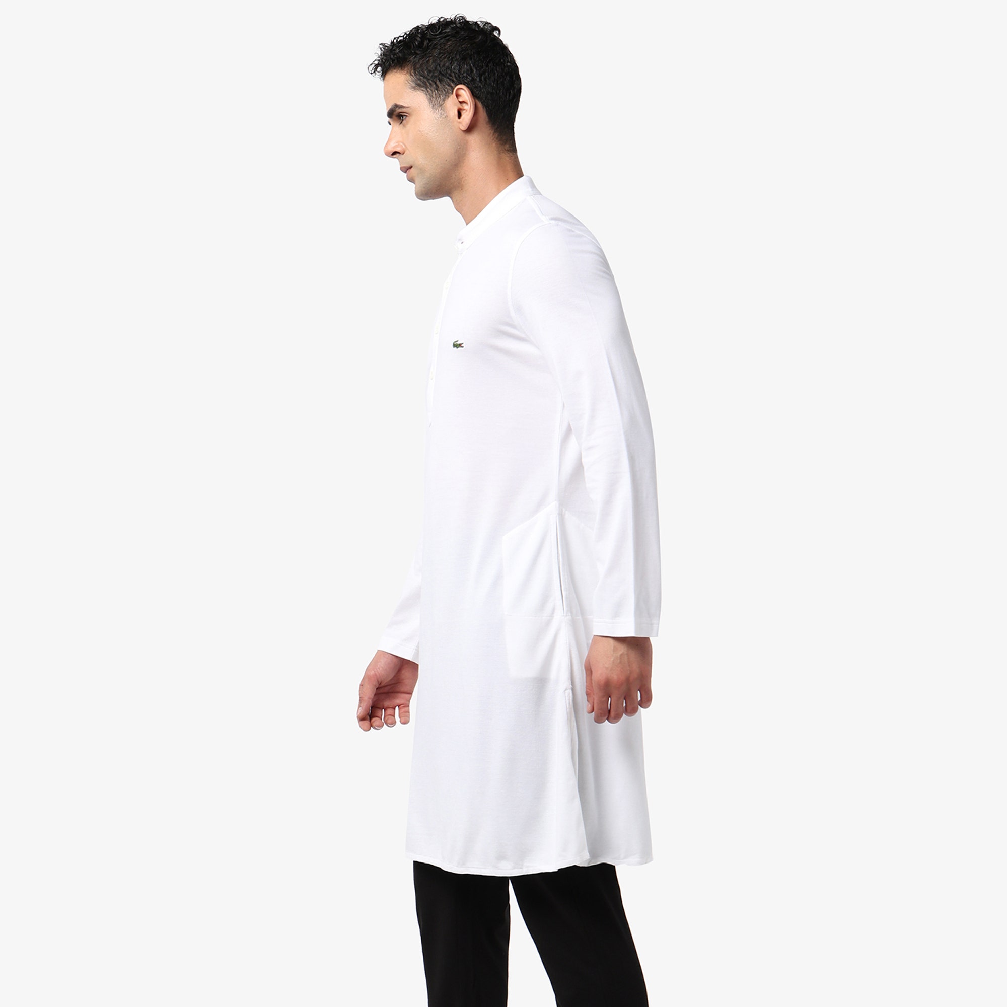 Men's Full Sleeve Knee Length Slim Fit Kurta