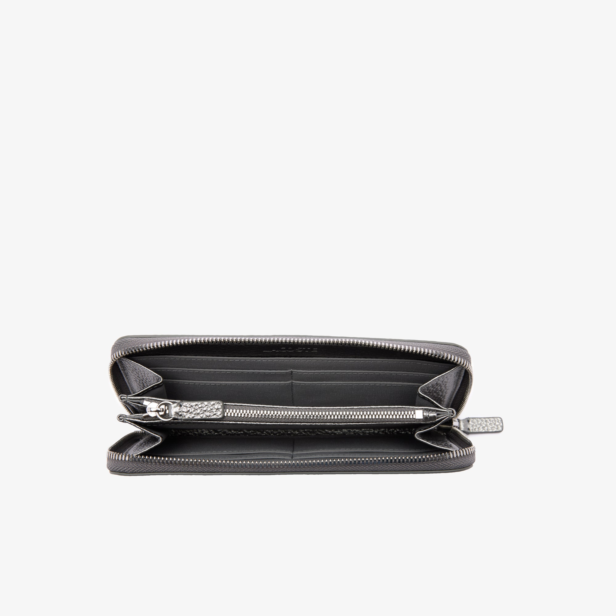 Women's Lacoste Metal Plate Zip Wallet