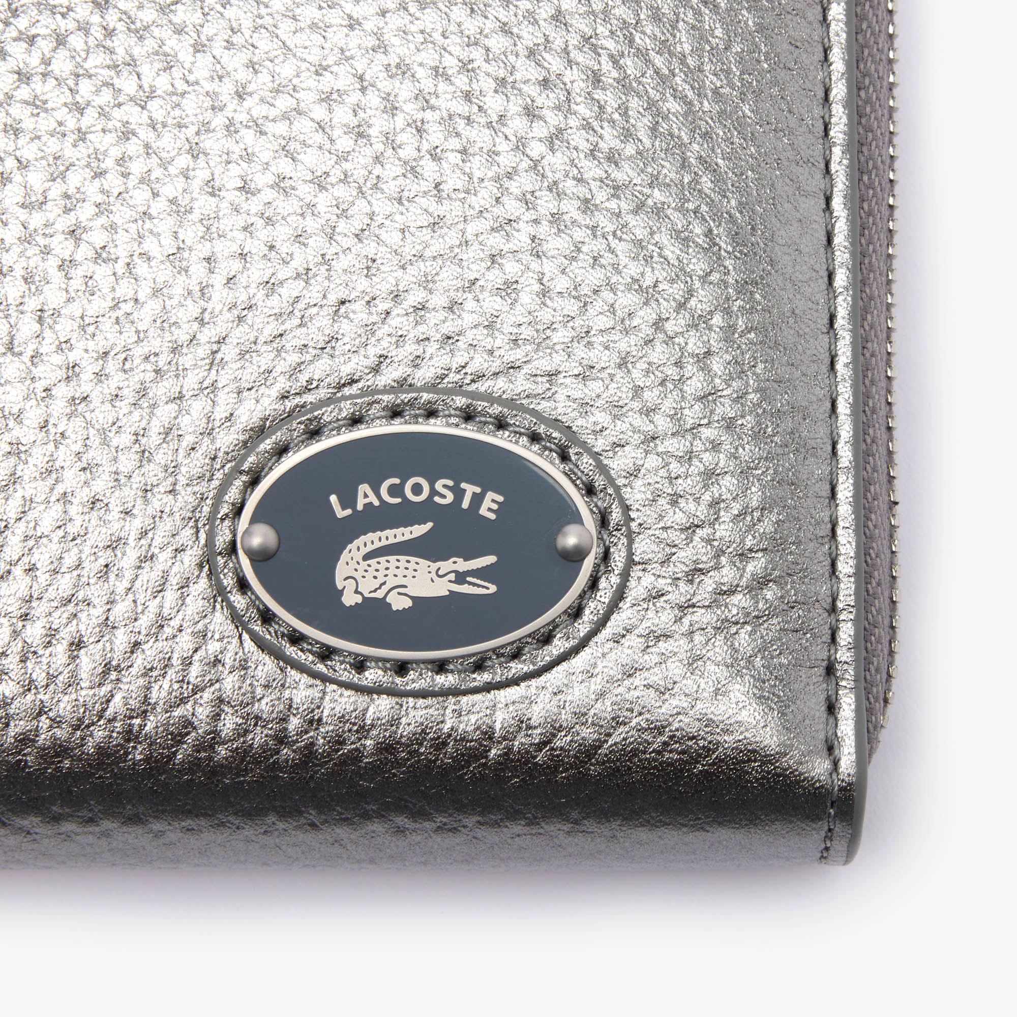 Women's Lacoste Metal Plate Zip Wallet