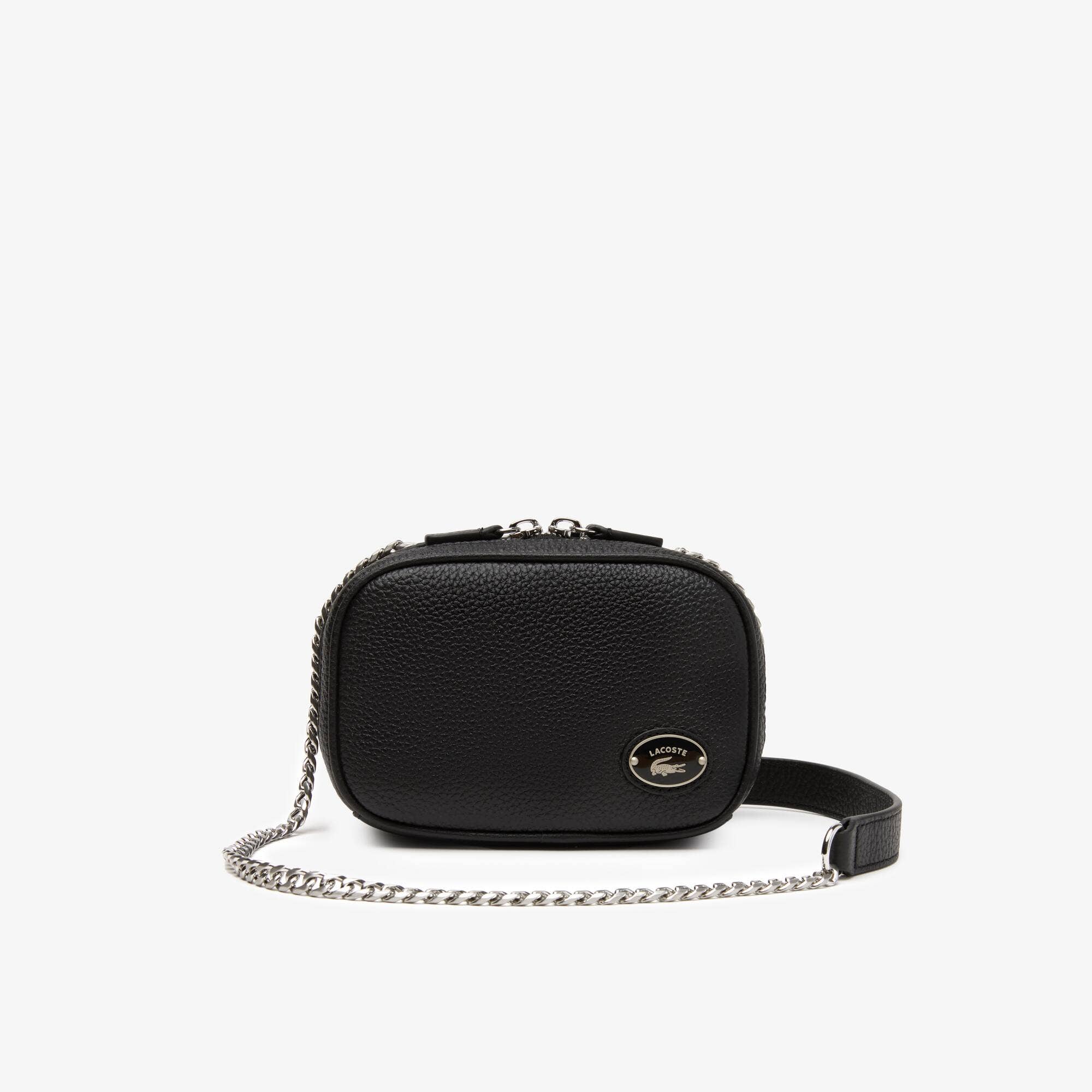 Women's Lacoste Top Leather Square Shoulder Bag 
