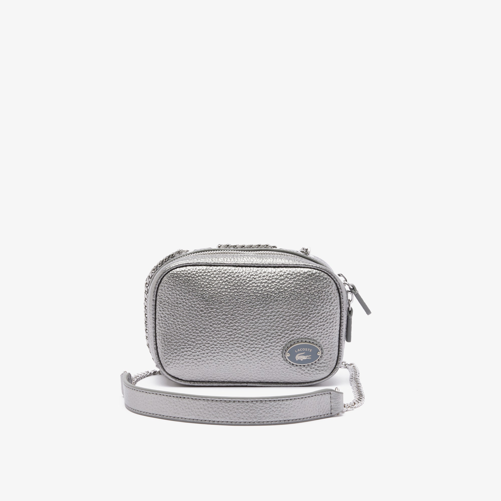 Women s Lacoste Top Leather Square Shoulder Bag 