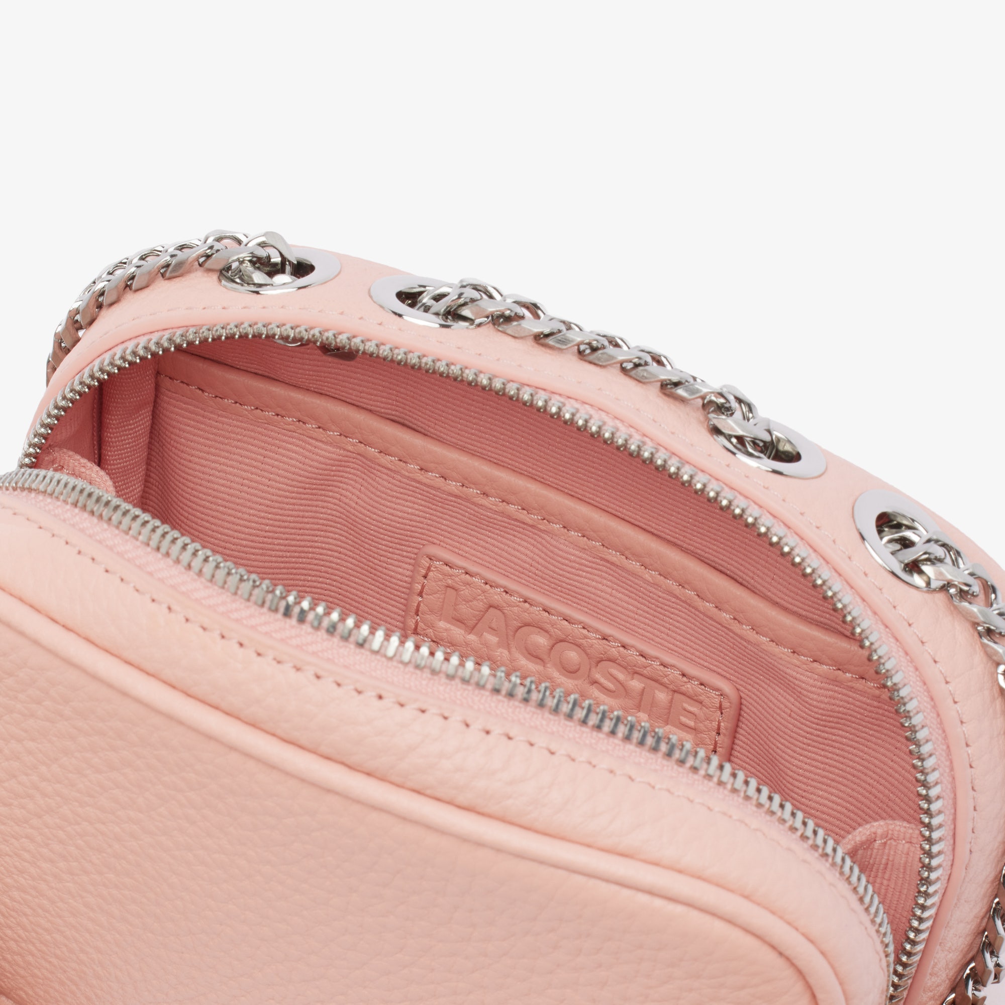 Women s Lacoste Top Leather Square Shoulder Bag 