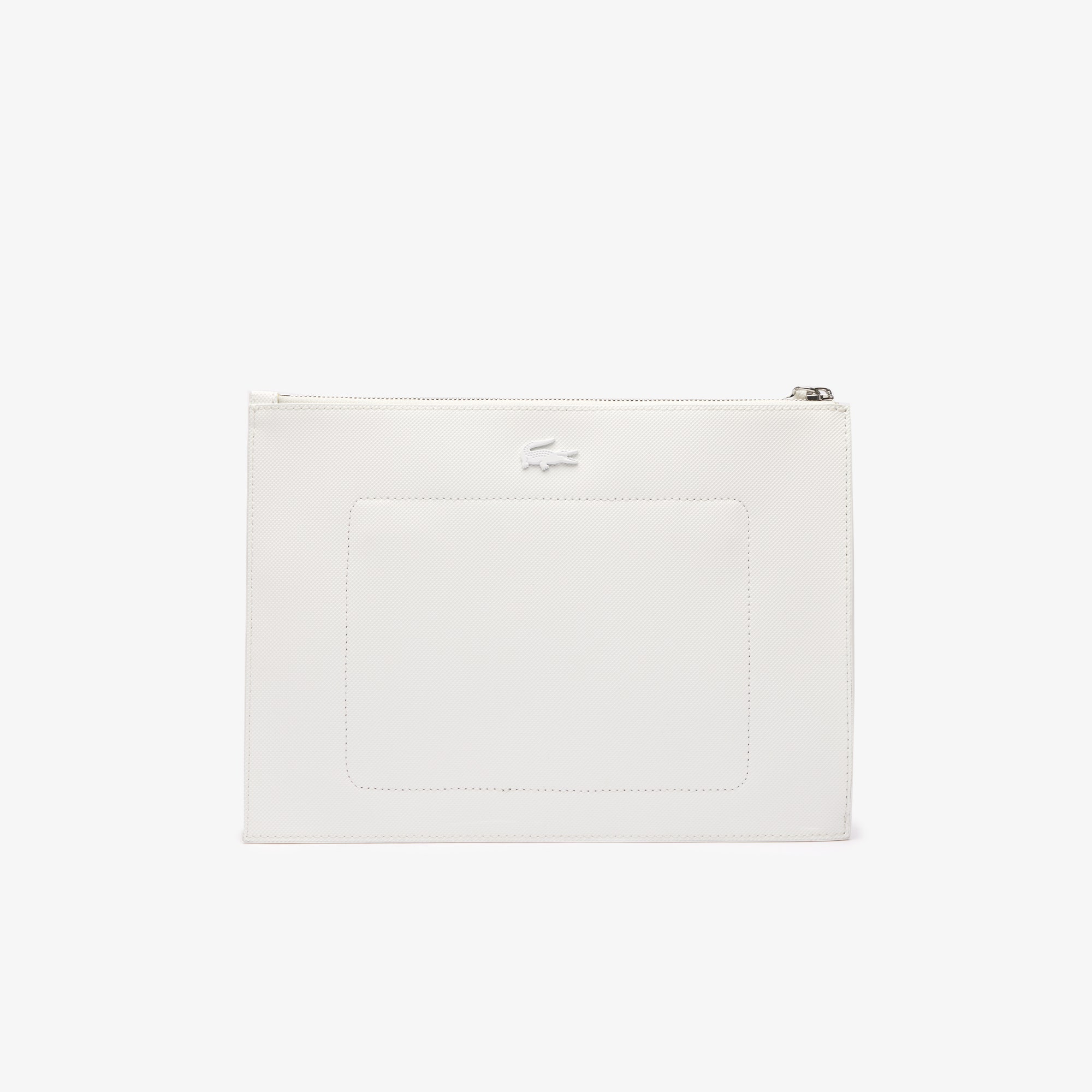 Tennis Print Coated Canvas Clutch