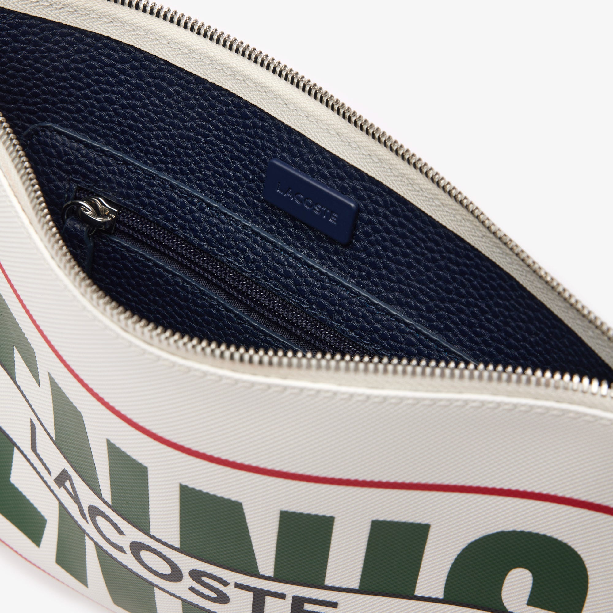 Tennis Print Coated Canvas Clutch