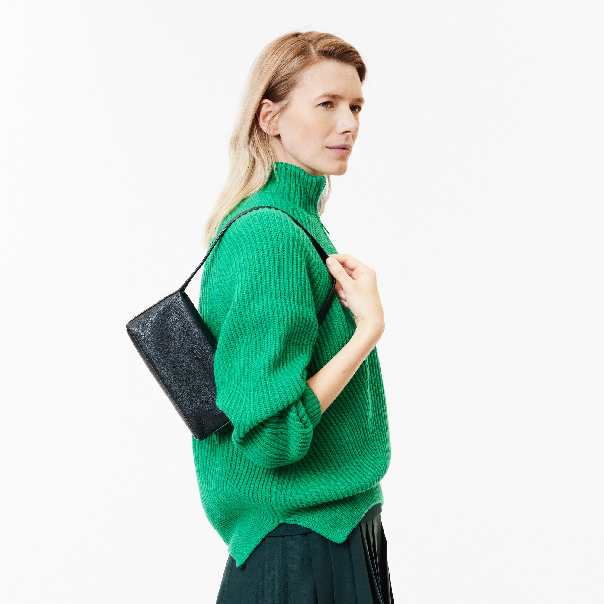 Small City Court Leather Hobo Bag