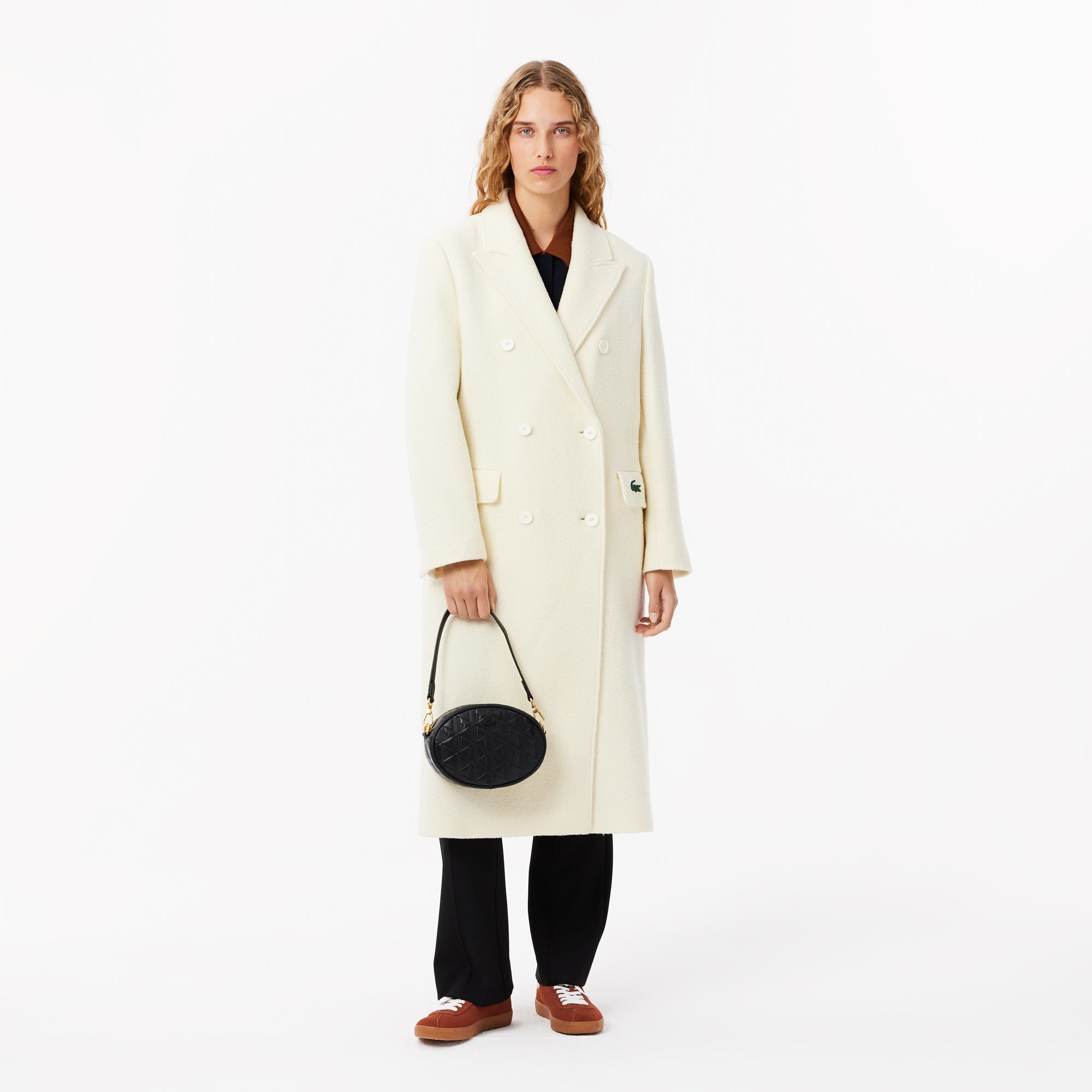 Maheki Oval Embossed Leather Purse