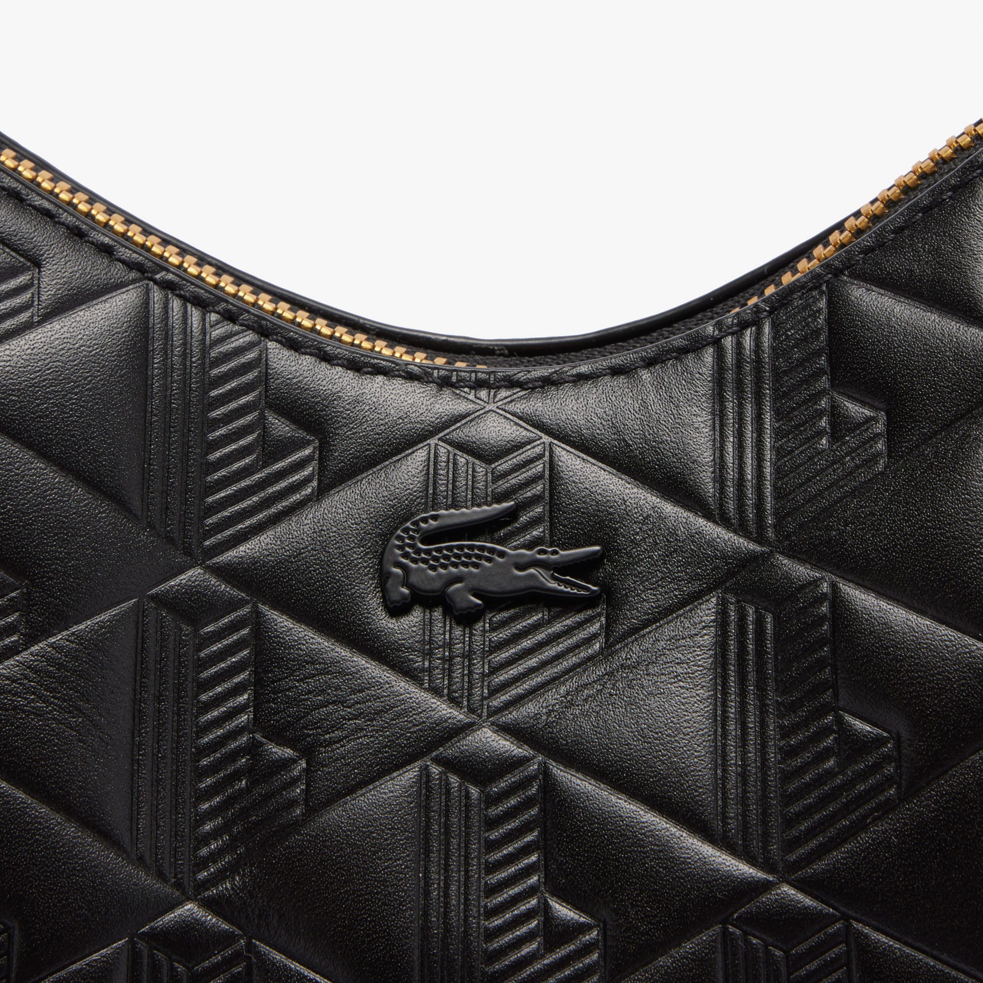 Maheki Embossed Leather Half Moon Purse