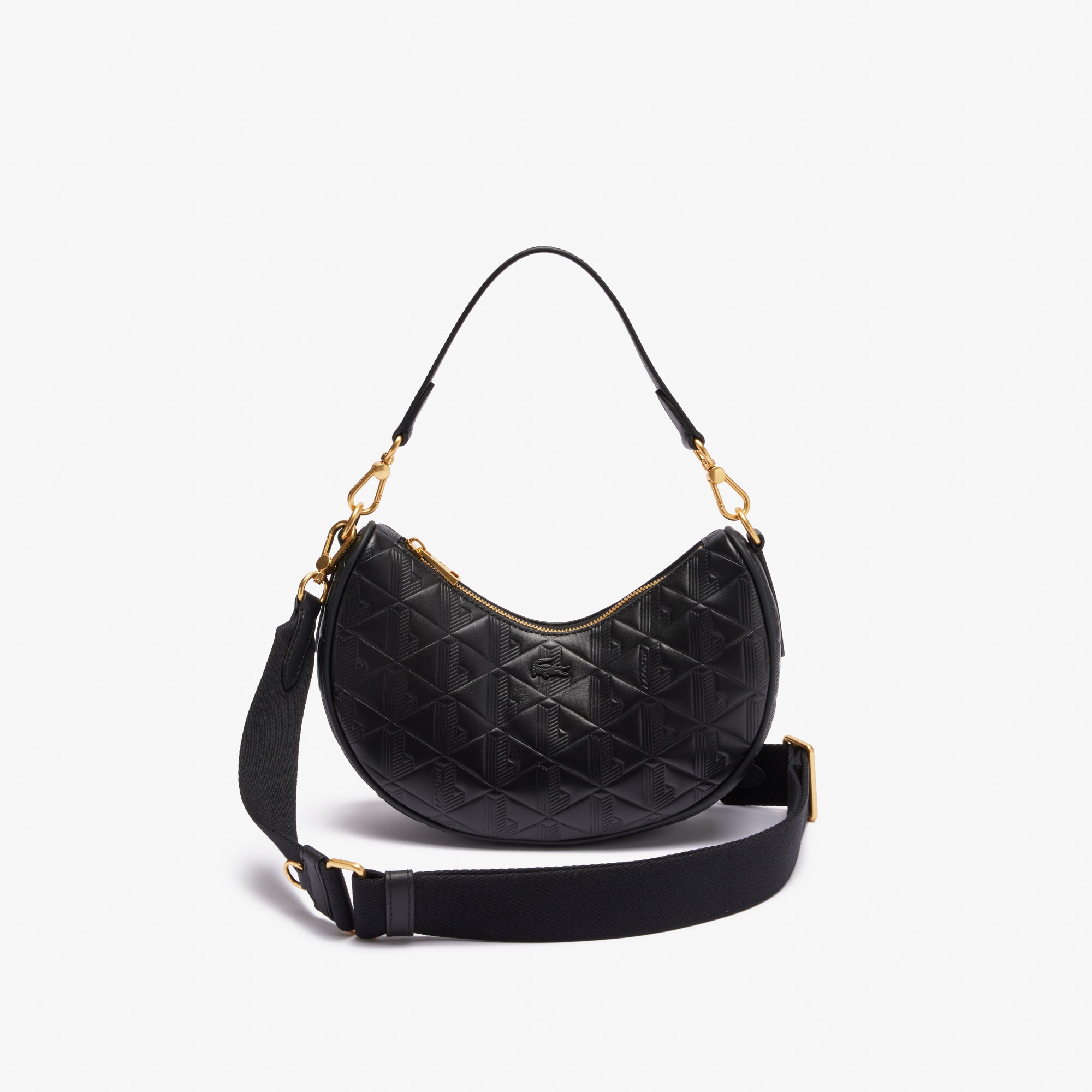 Maheki Embossed Leather Half Moon Purse