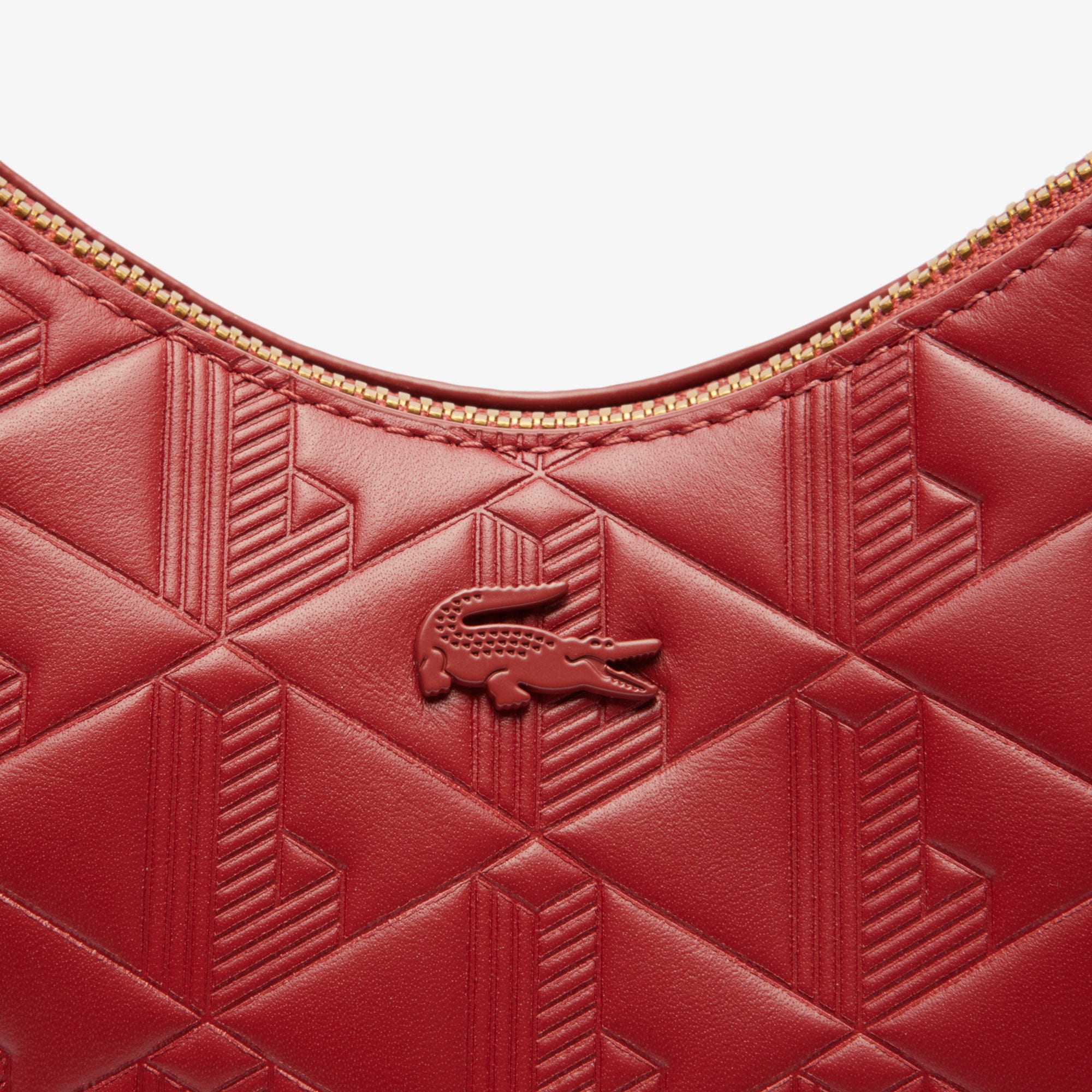 Maheki Embossed Leather Half Moon Purse