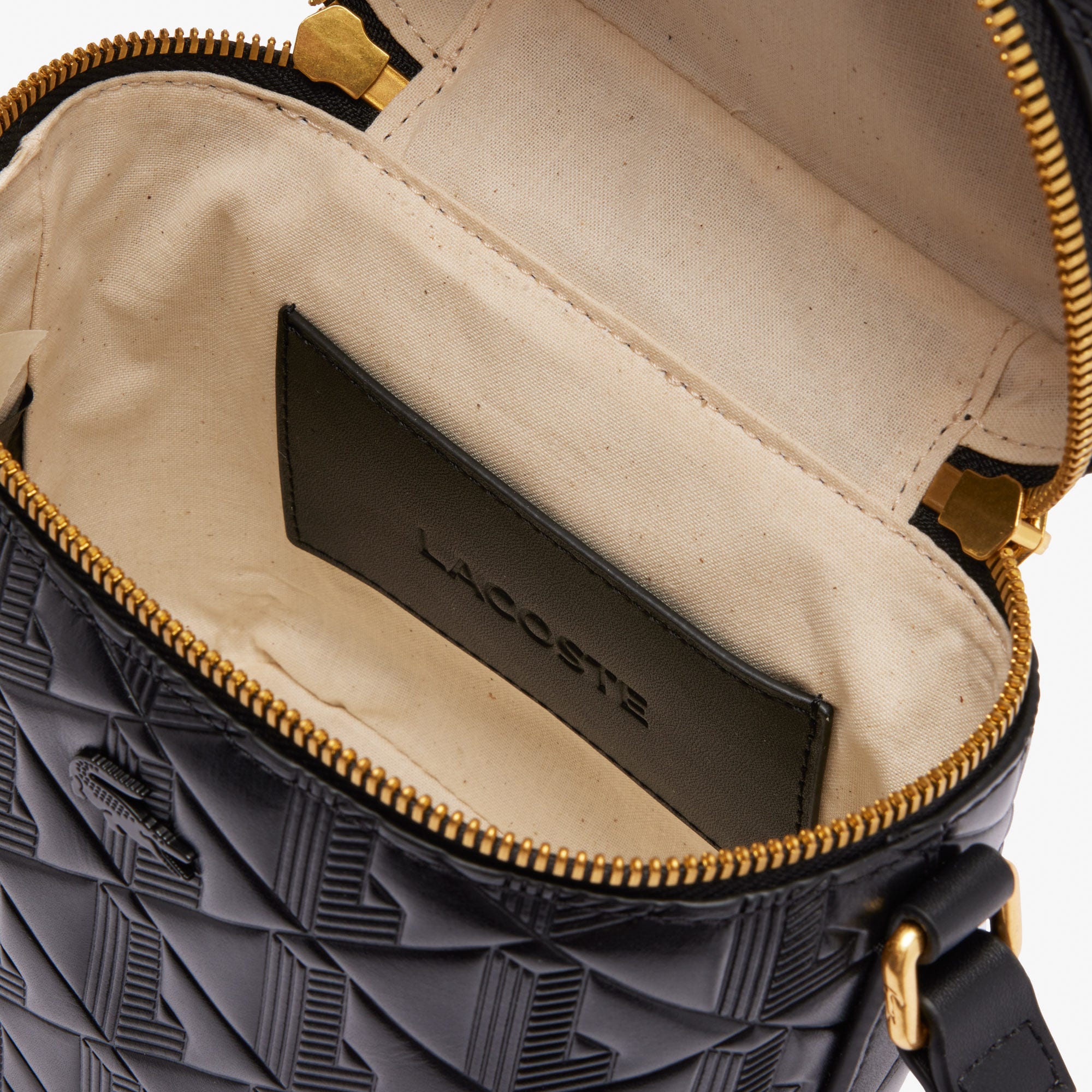 Maheki Embossed Leather Camera Box Purse