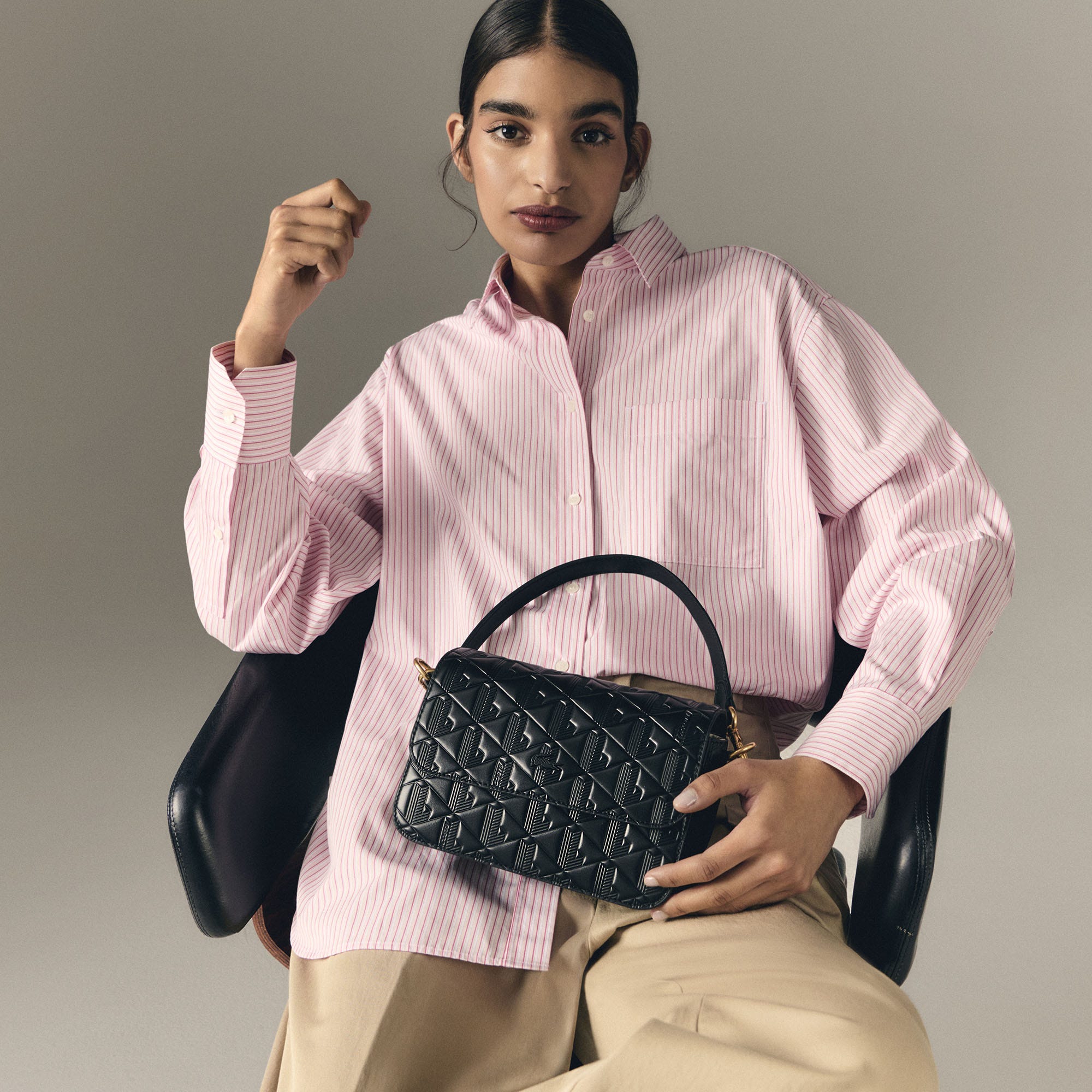 Maheki Embossed Leather Shoulder Bag