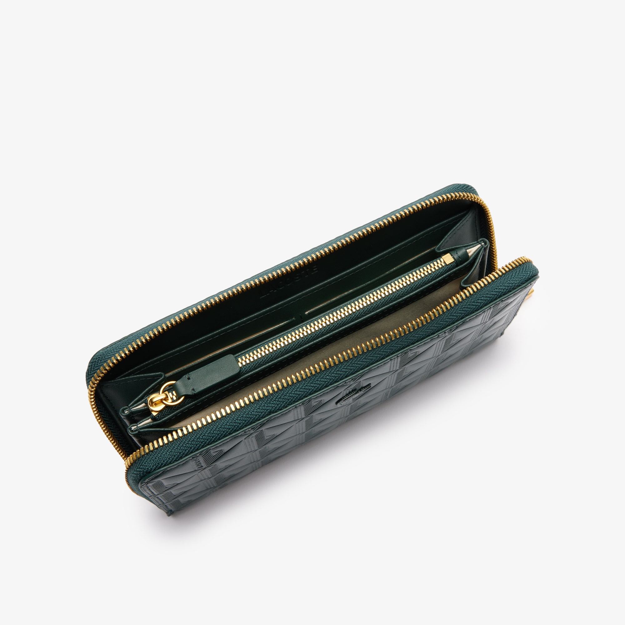 Maheki Zipped Embossed Leather Billfold
