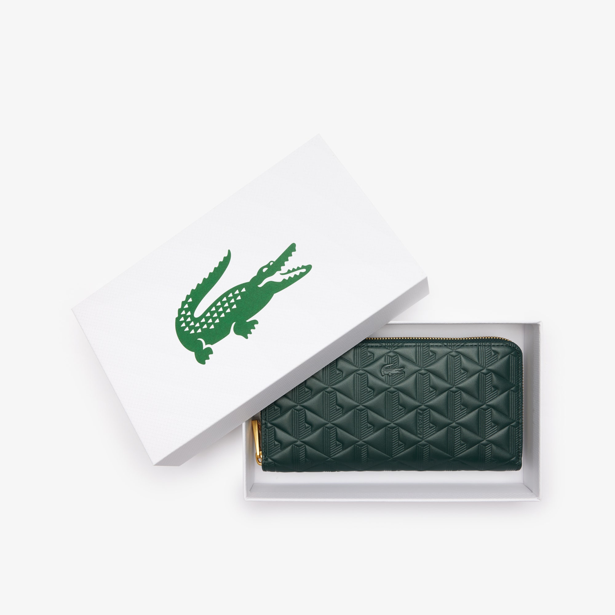 Maheki Zipped Embossed Leather Billfold