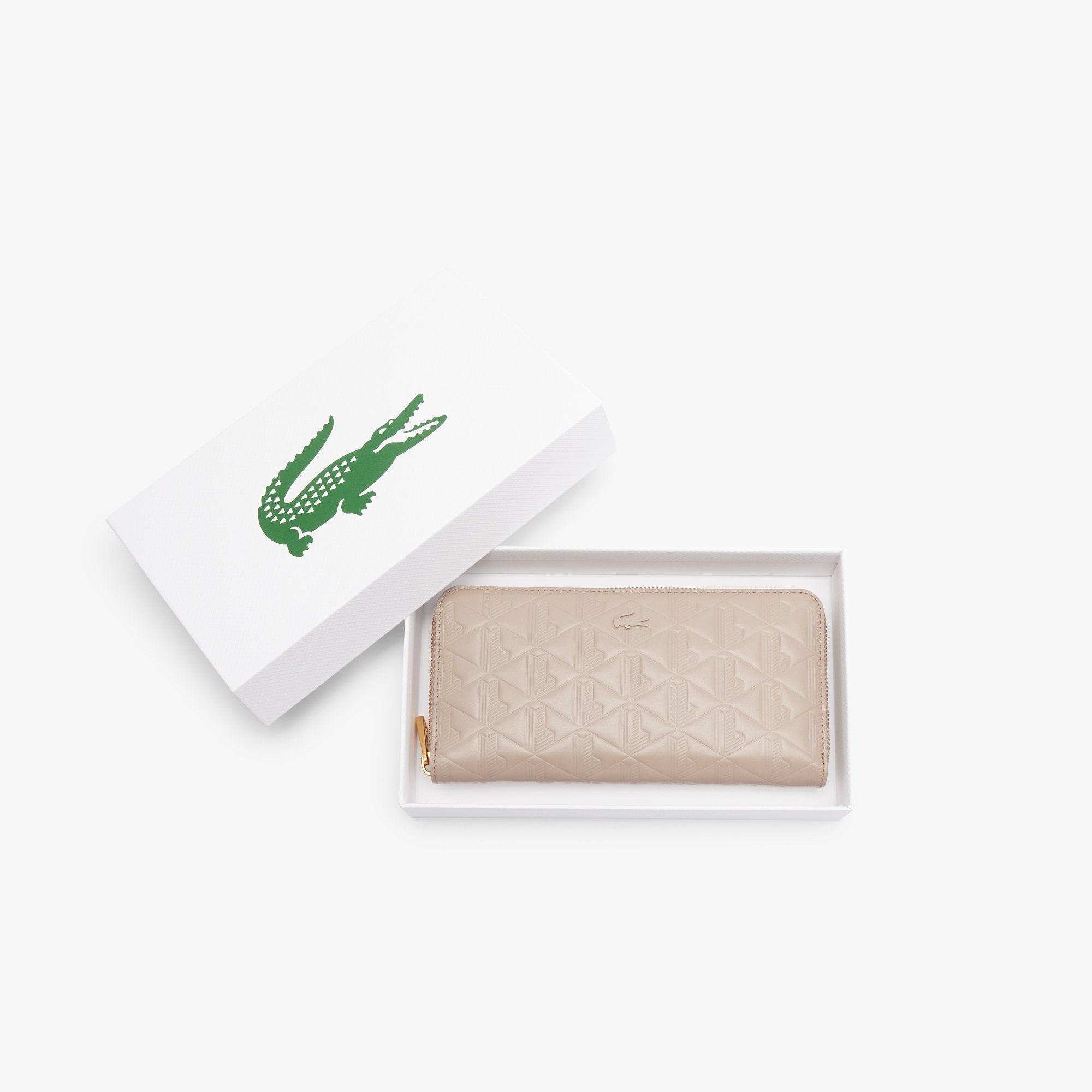 Maheki Zipped Embossed Leather Billfold