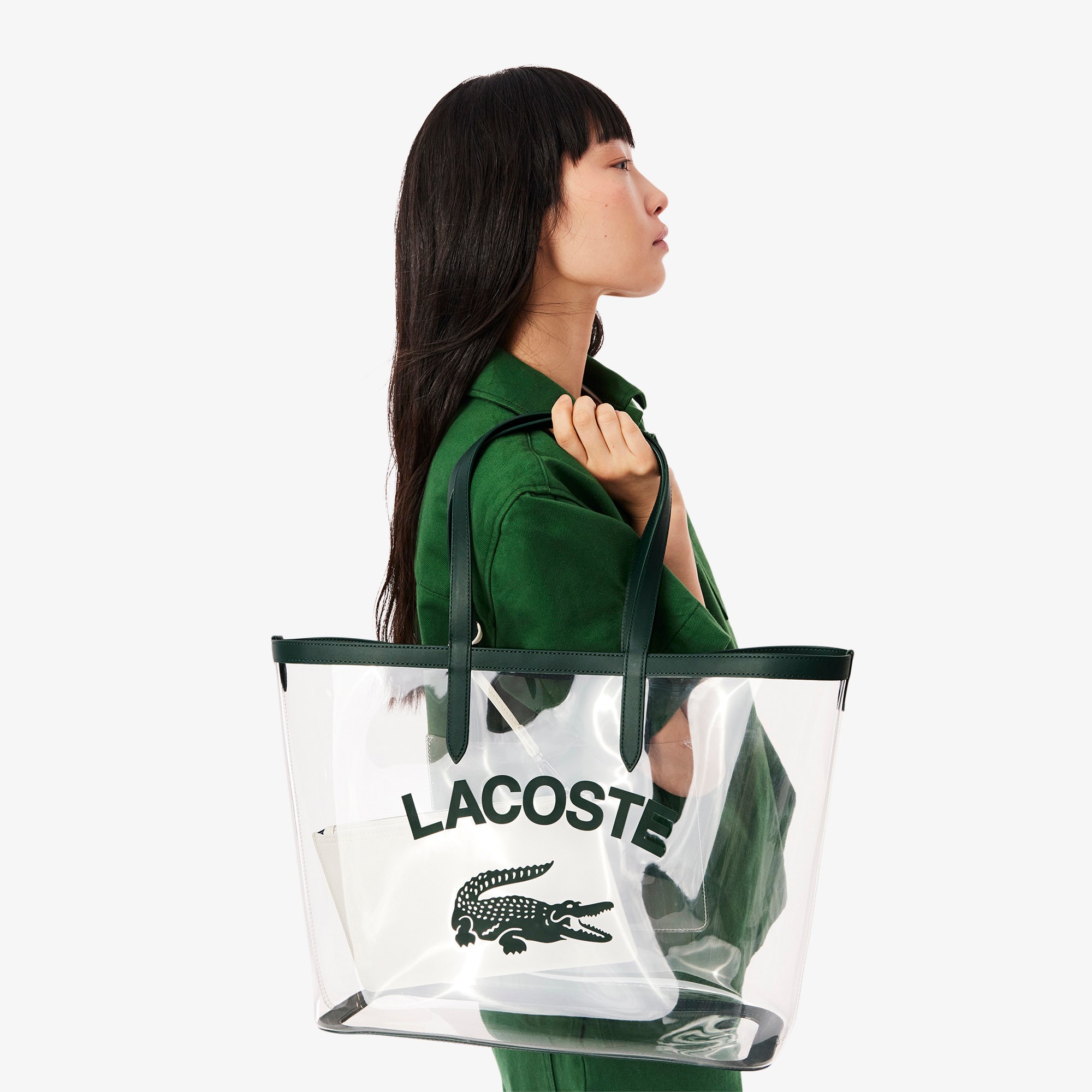 Large Anna Transparent Grained Tote