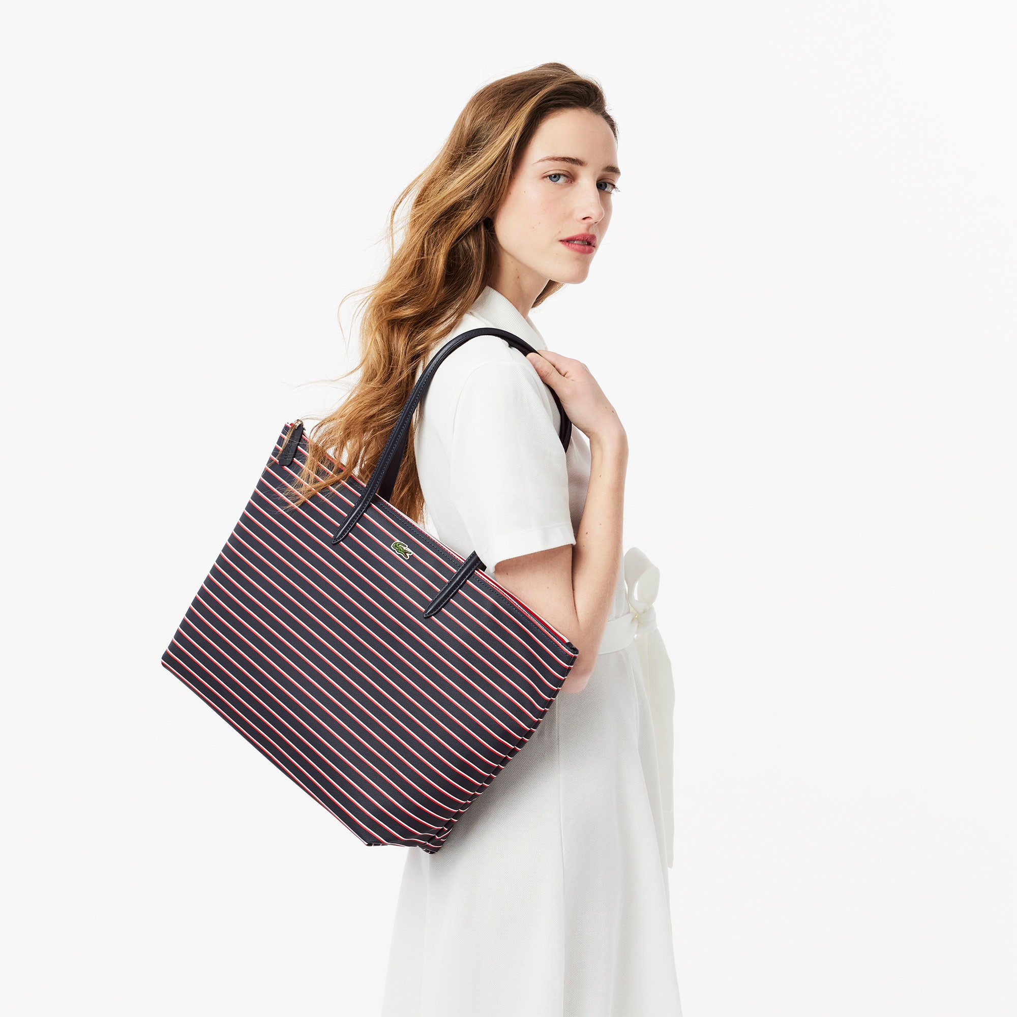 Large L.12.12 Concept Striped Tote