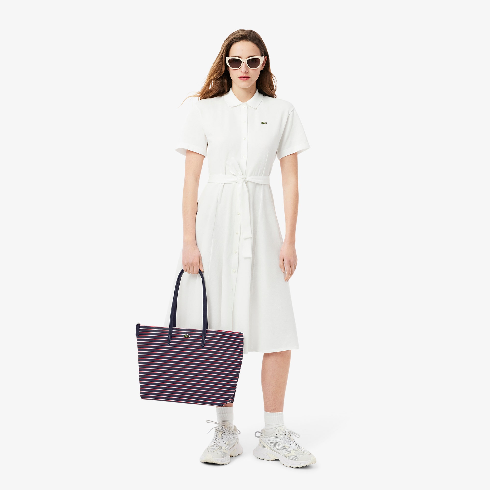 Large L.12.12 Concept Striped Tote