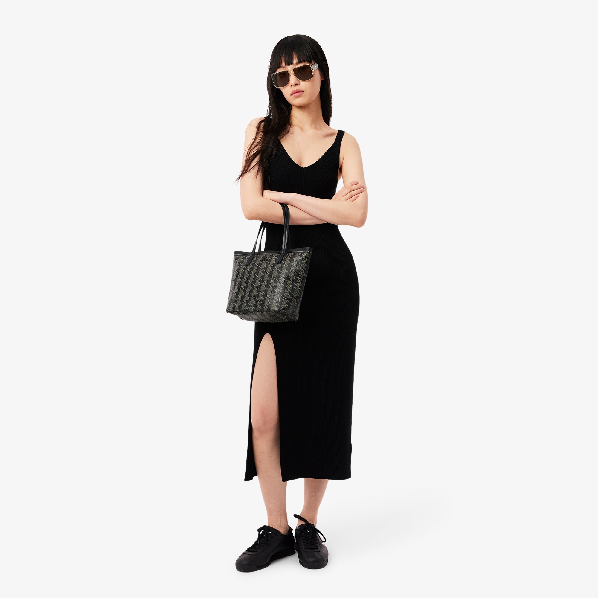 Small Zely Grained Tote with Pouch