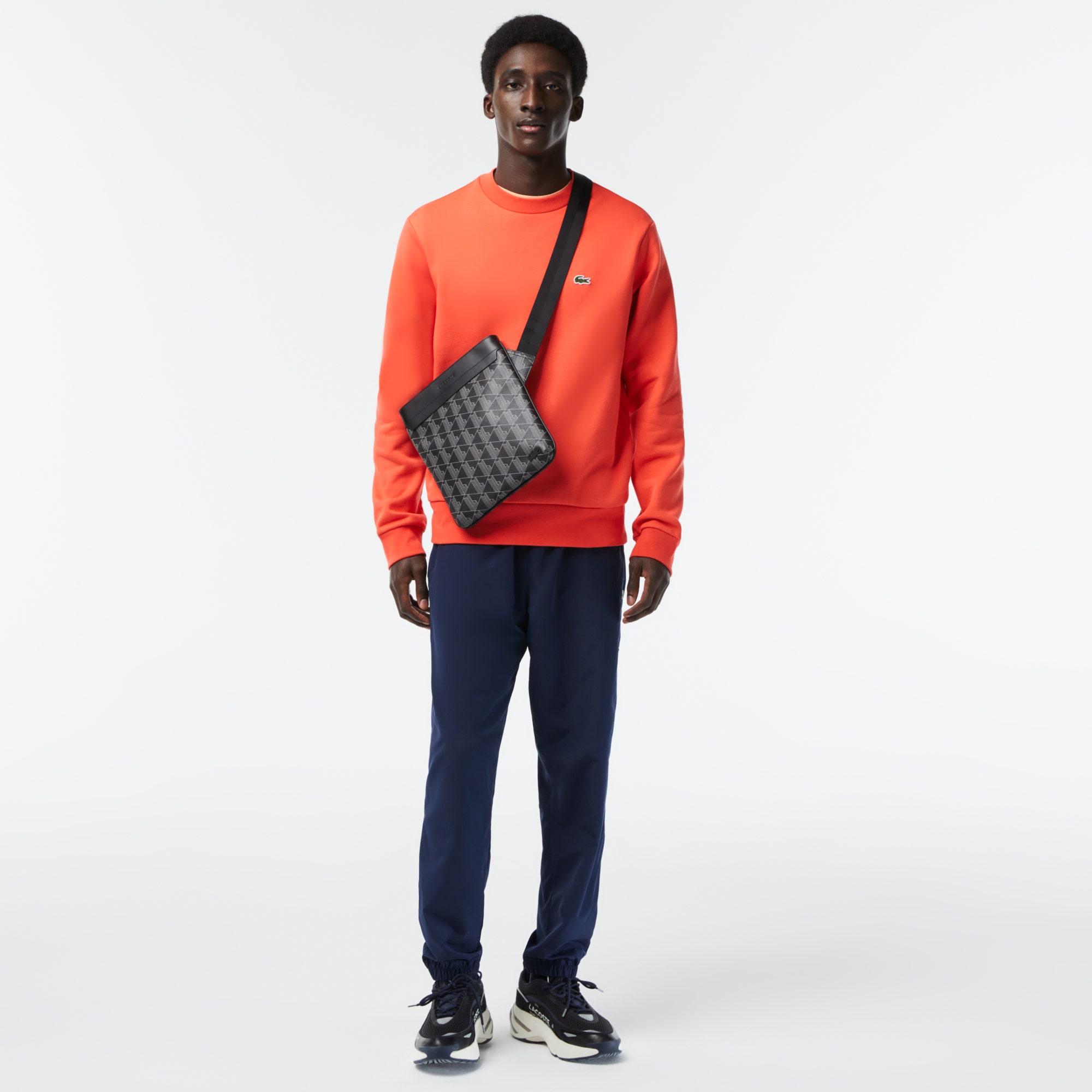 Men's Lacoste The Blend Monogram Print Shoulder Bag