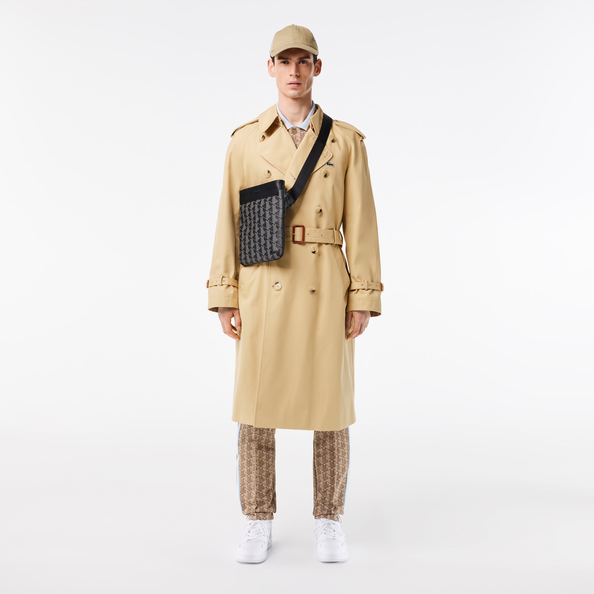 Men's Lacoste The Blend Monogram Print Shoulder Bag