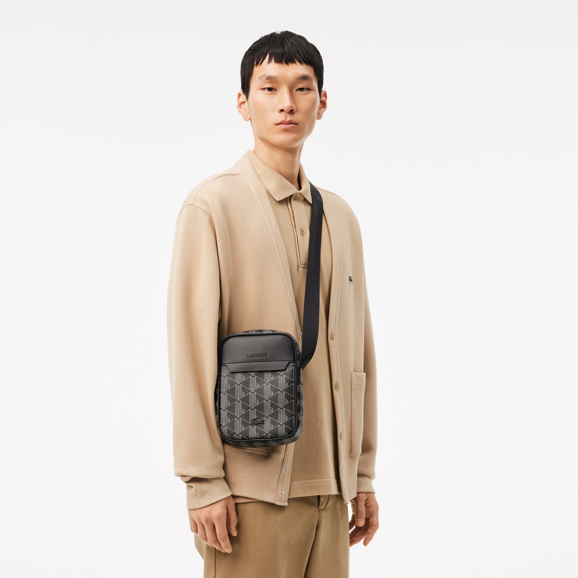 The Blend Monogram Print Vertical Shoulder Bag