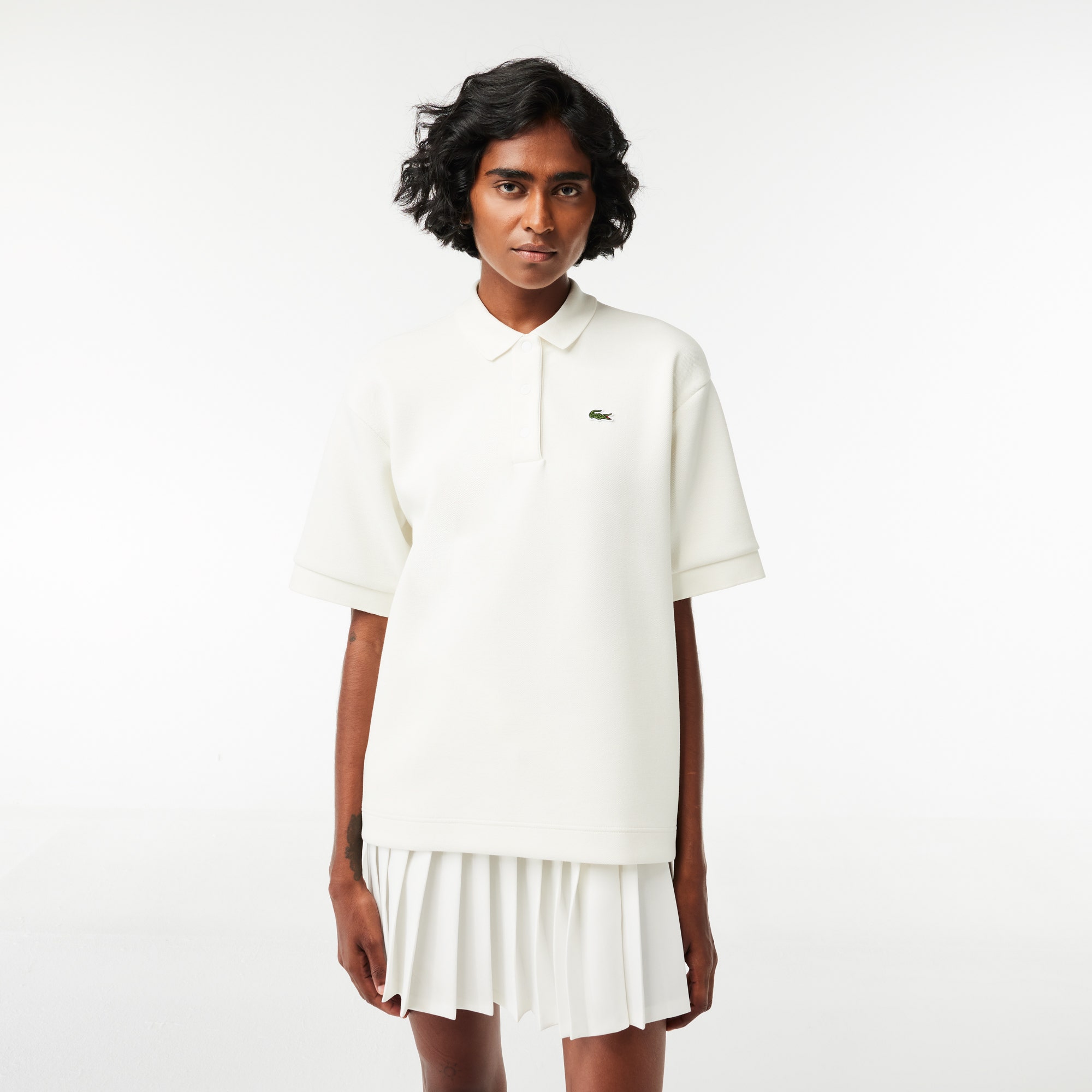 Oversized Pique Polo Shirt