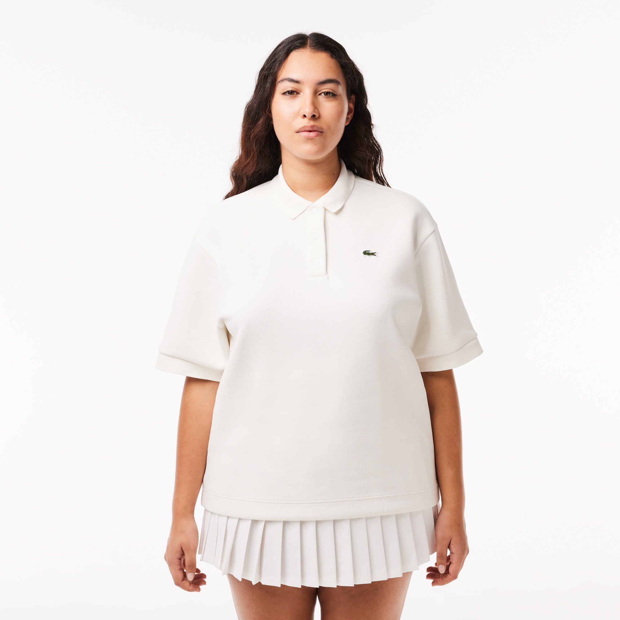 Oversized Pique Polo Shirt