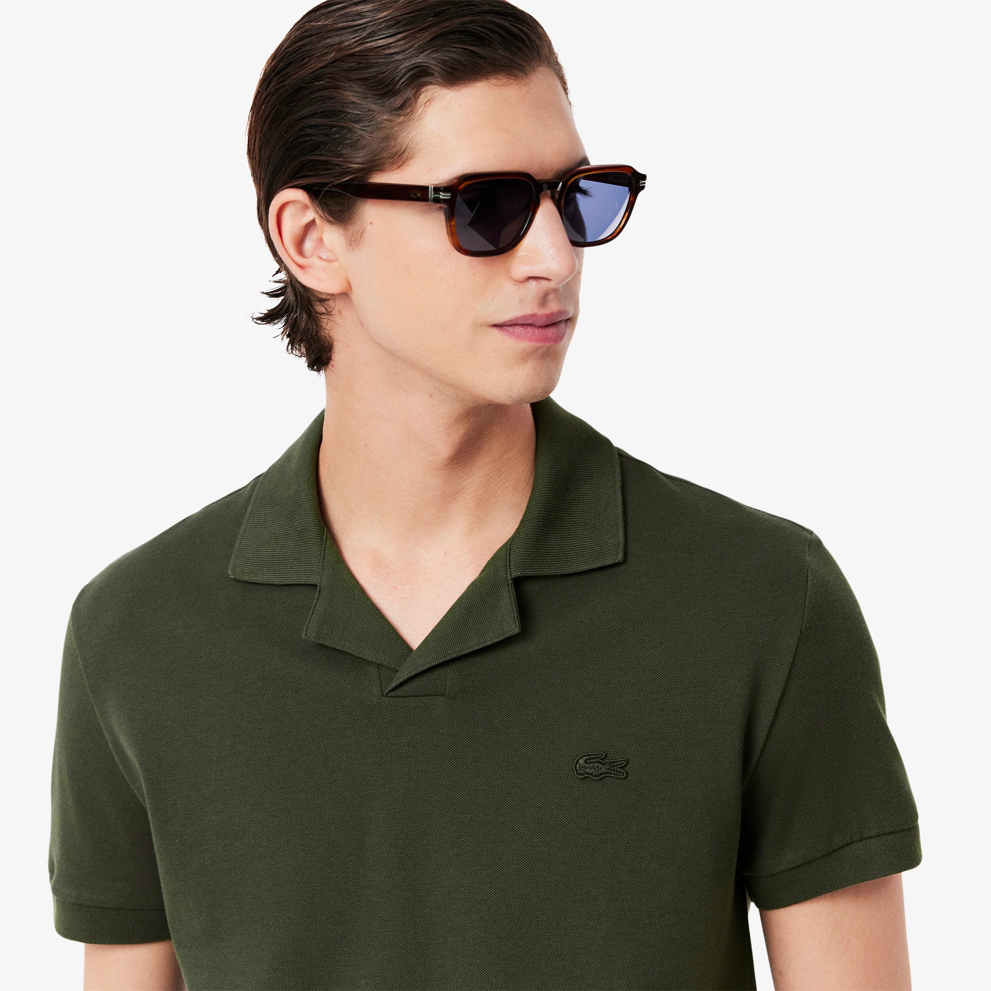 Classic Fit Open Neck Paris Polo Shirt