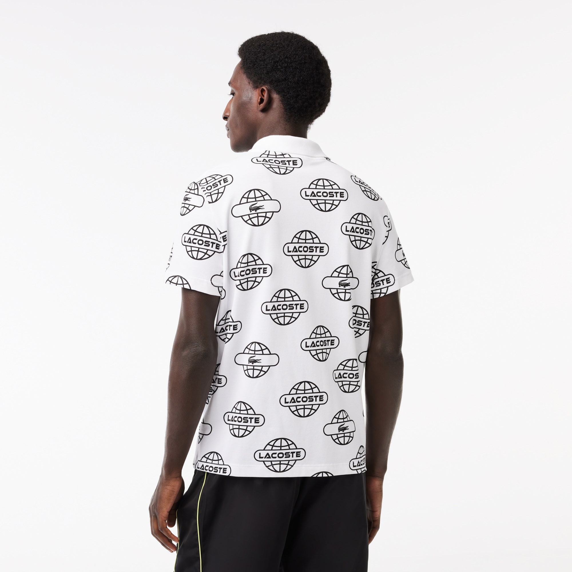 Globe Print Ultralight Pique Lacoste Movement Polo Shirt