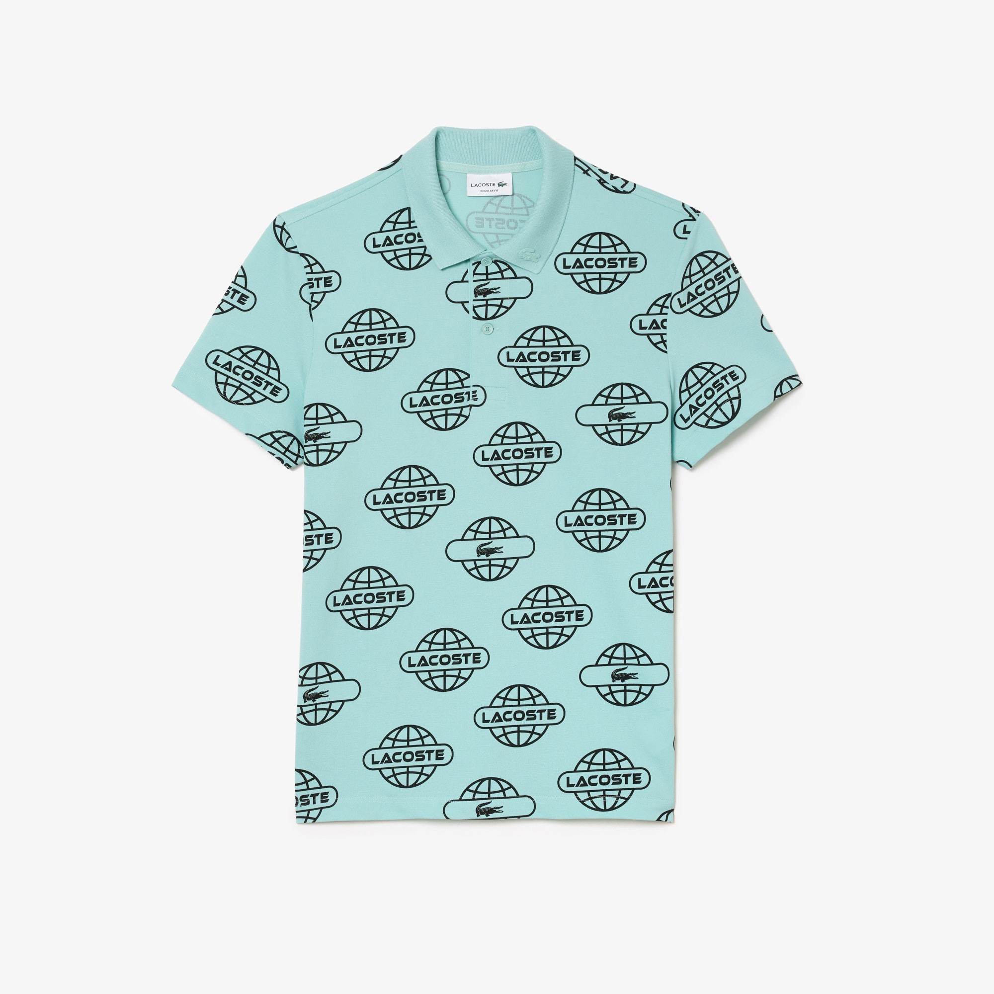 Globe Print Ultralight Pique Lacoste Movement Polo Shirt