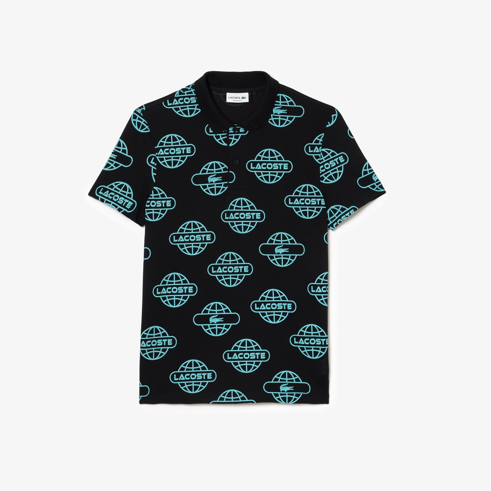 Globe Print Ultralight Pique Lacoste Movement Polo Shirt