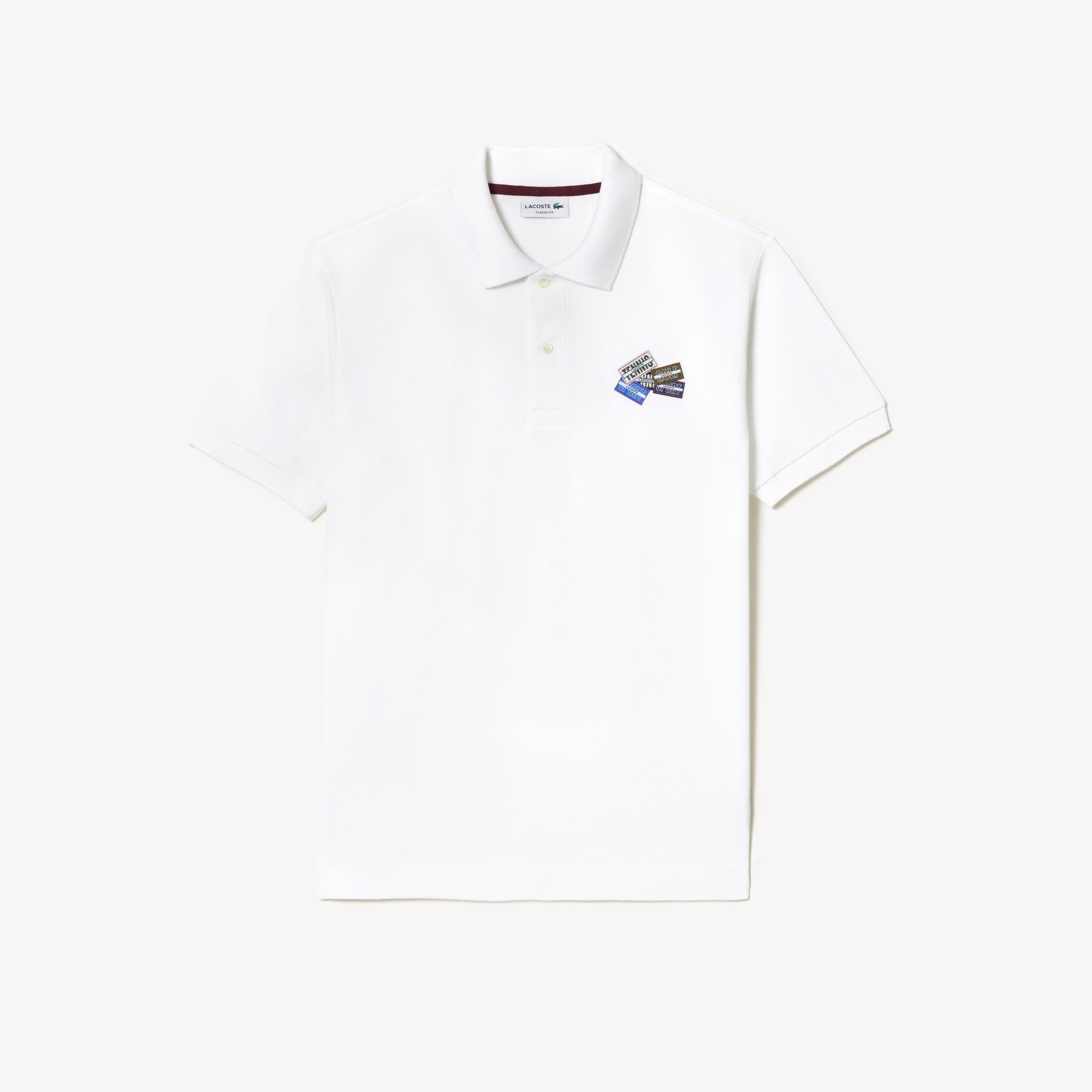 Cotton Pique L.12.12 Badge Detail Polo Shirt