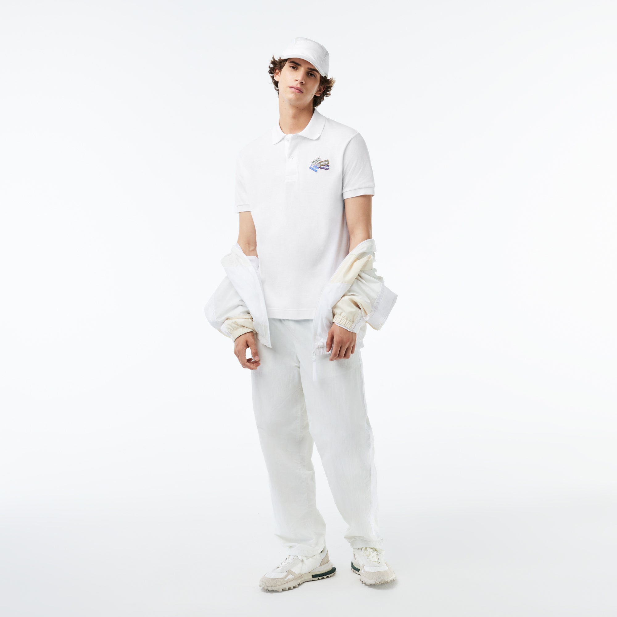 Cotton Pique L.12.12 Badge Detail Polo Shirt