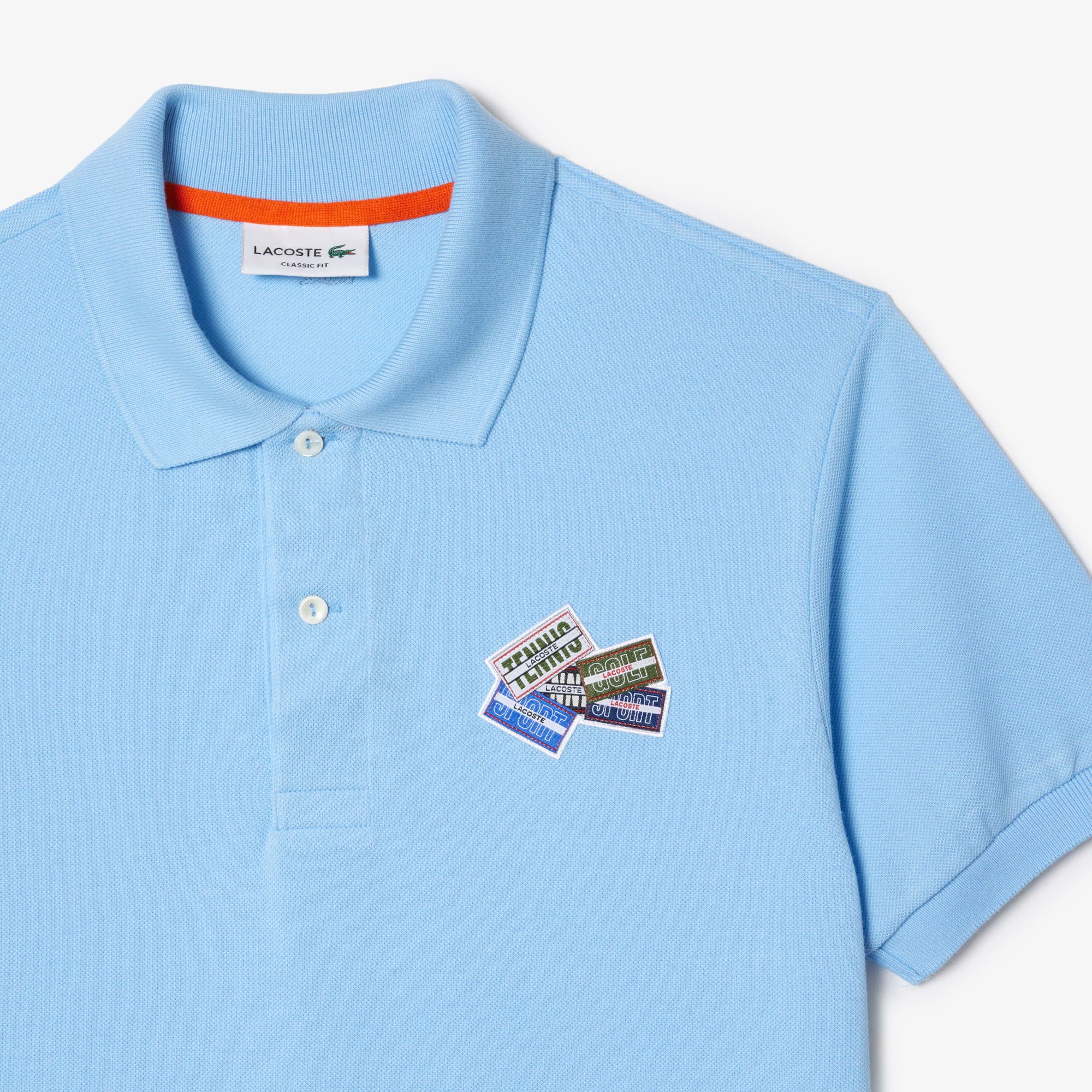 Cotton Pique L.12.12 Badge Detail Polo Shirt