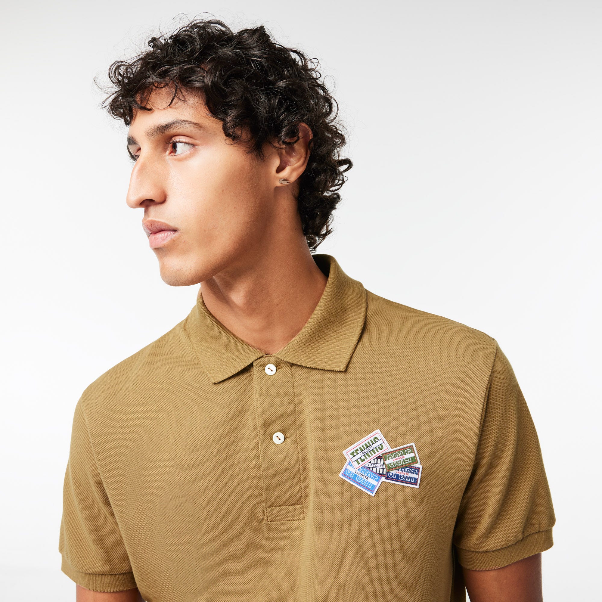 Cotton Pique L.12.12 Badge Detail Polo Shirt
