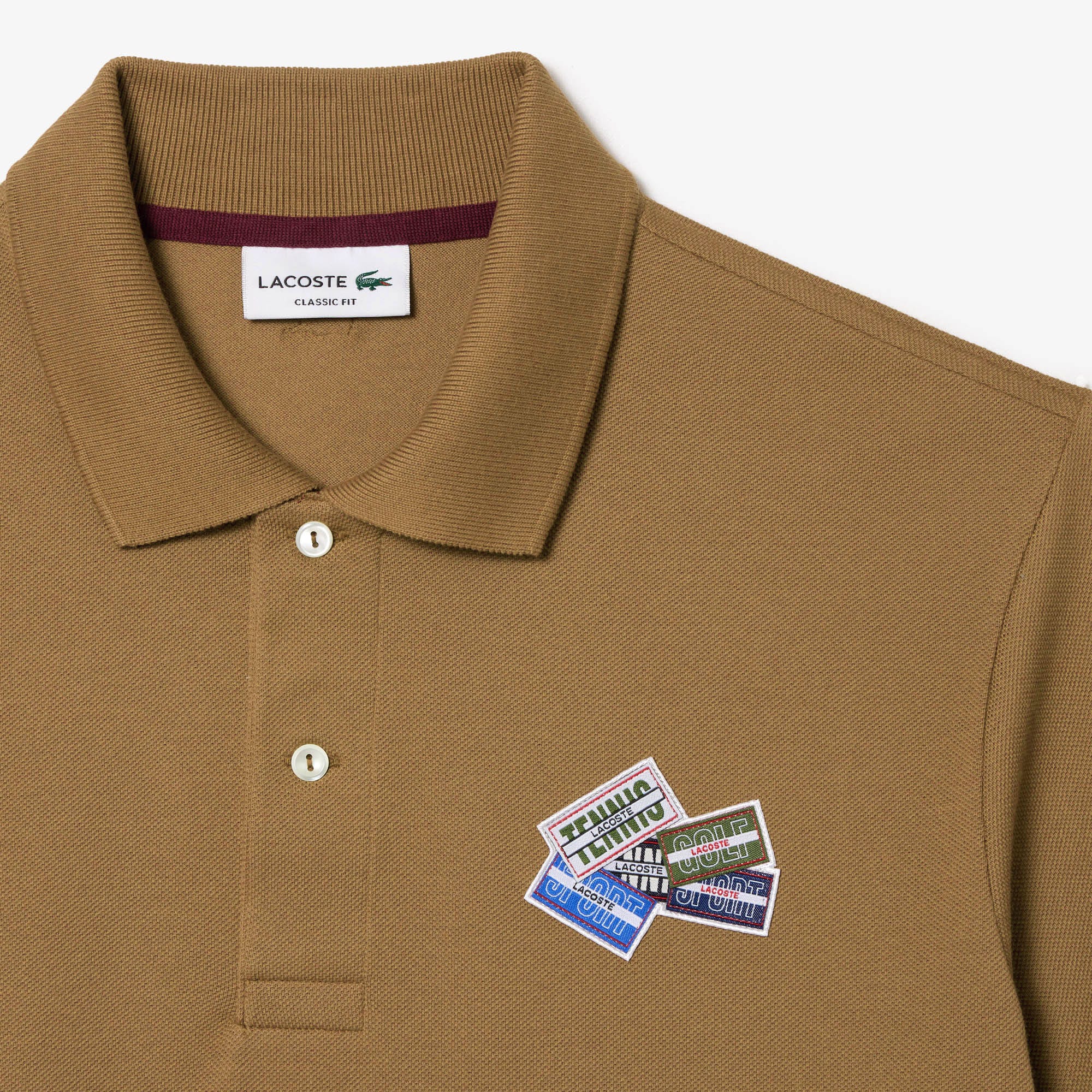 Cotton Pique L.12.12 Badge Detail Polo Shirt