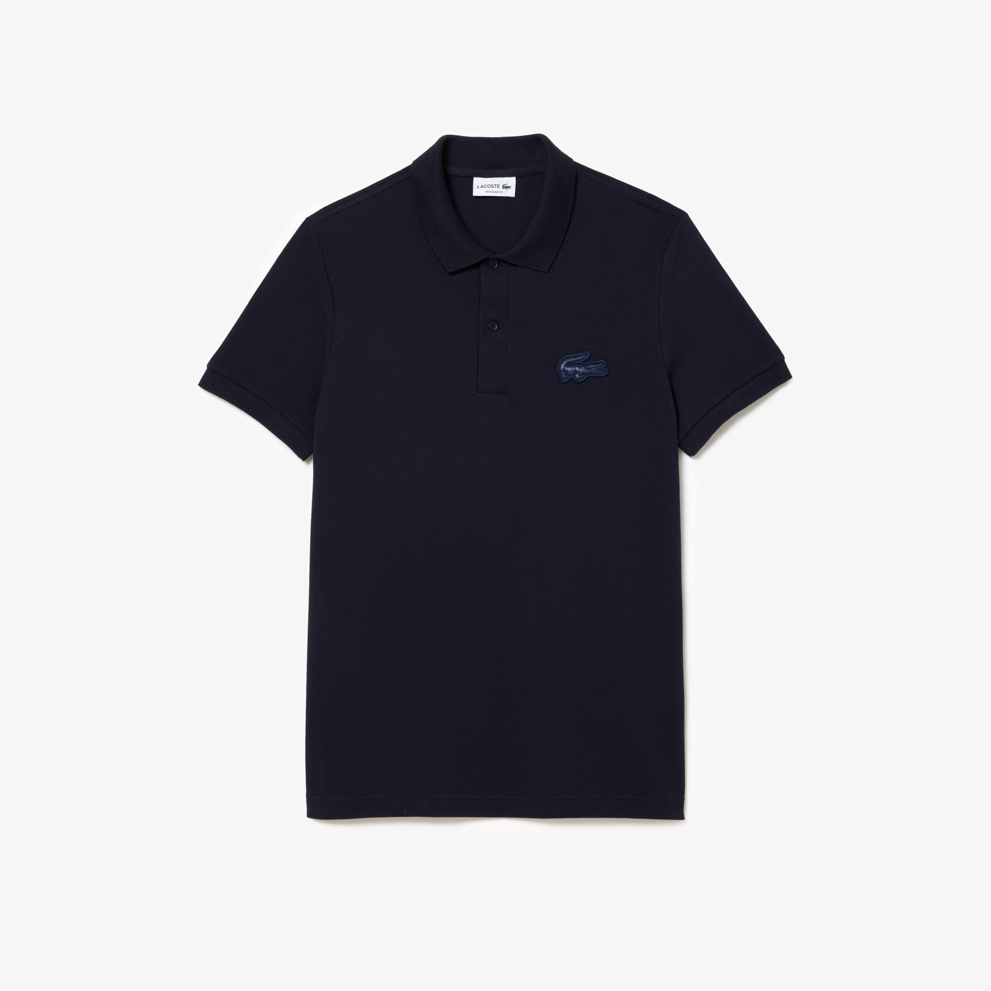 Regular Fit Quilted Crocodile Badge Polo Shirt