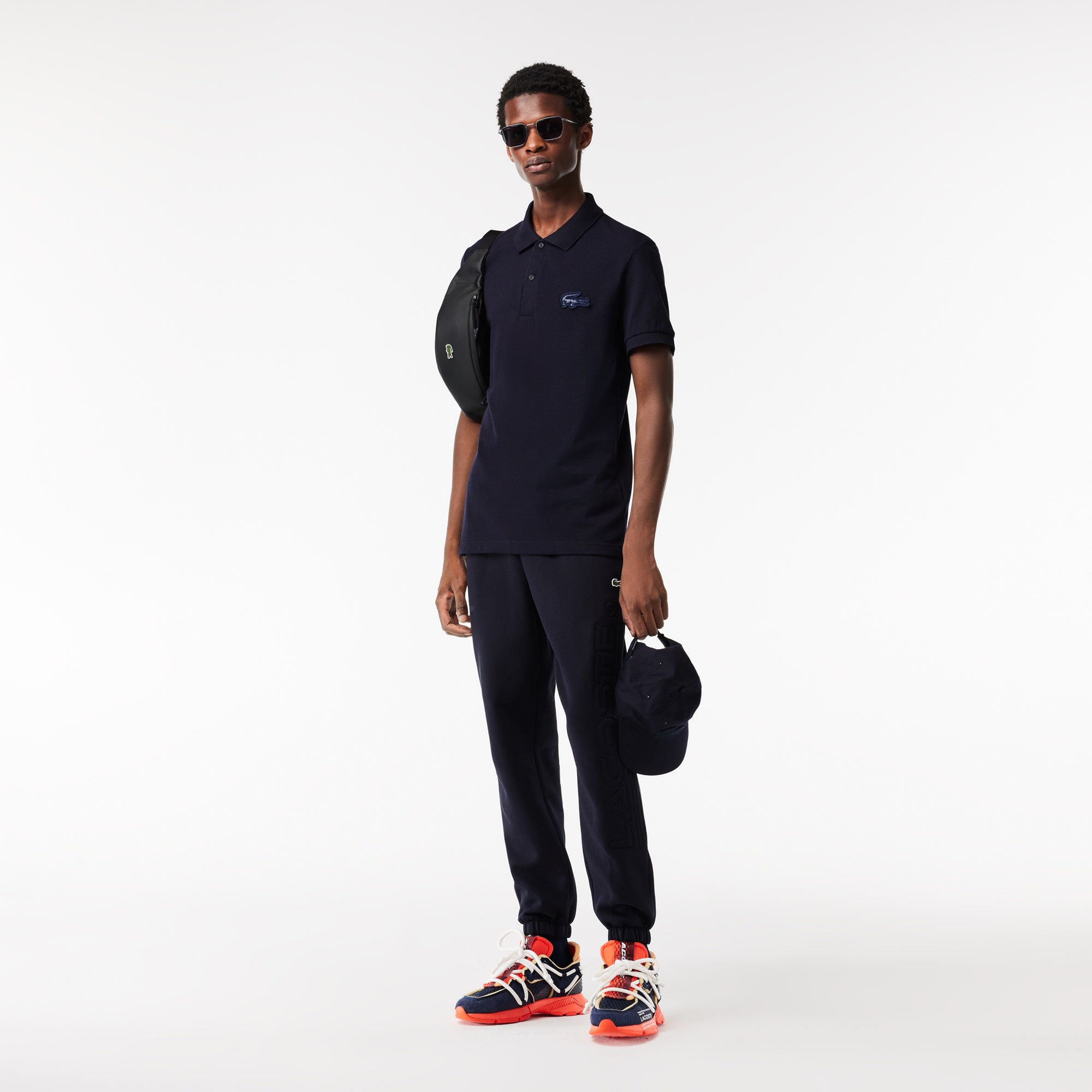 Regular Fit Quilted Crocodile Badge Polo Shirt
