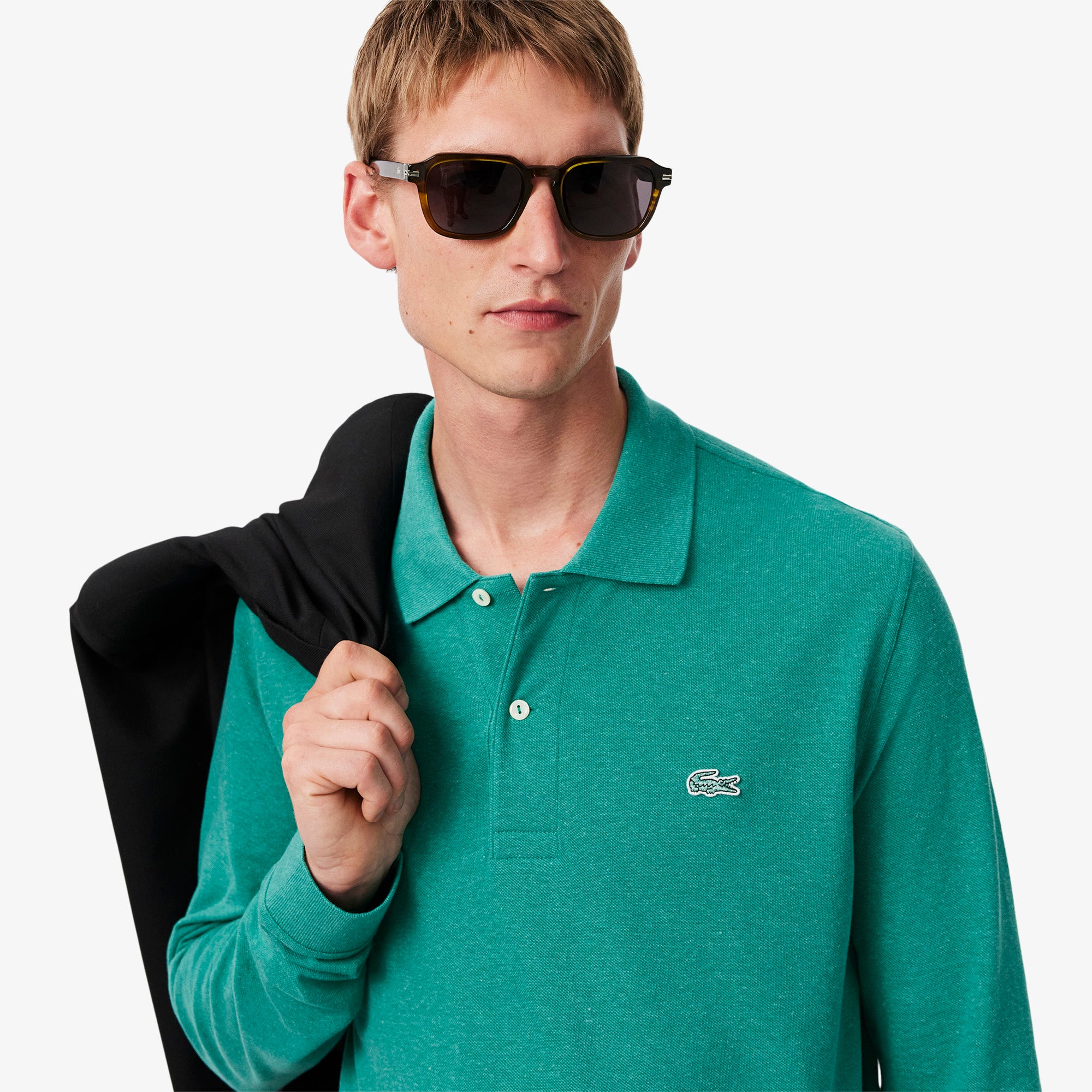 Classic Fit Long Sleeved L.12.12 Polo Shirt
