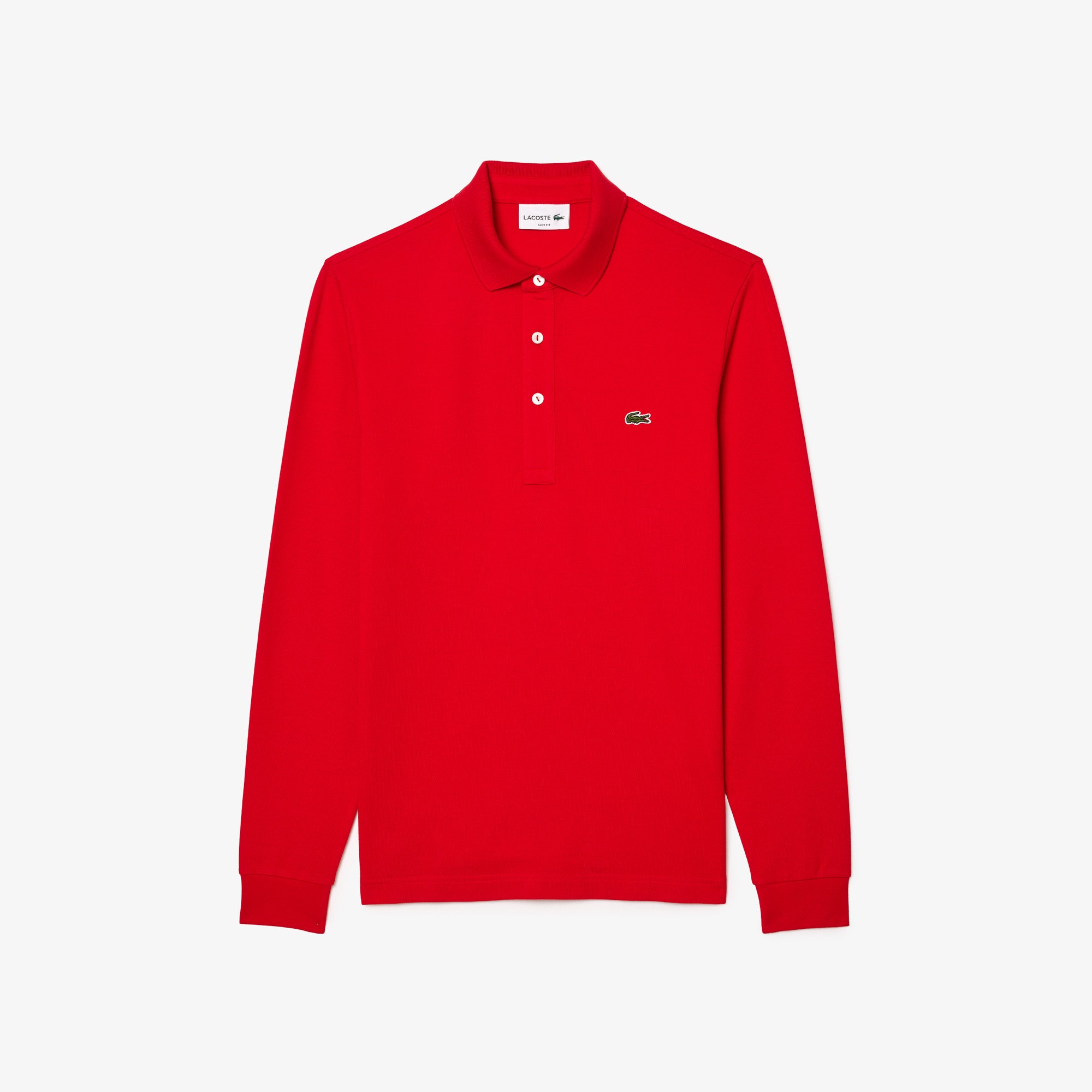 Long Sleeved Slim Fit Stretch Polo Shirt