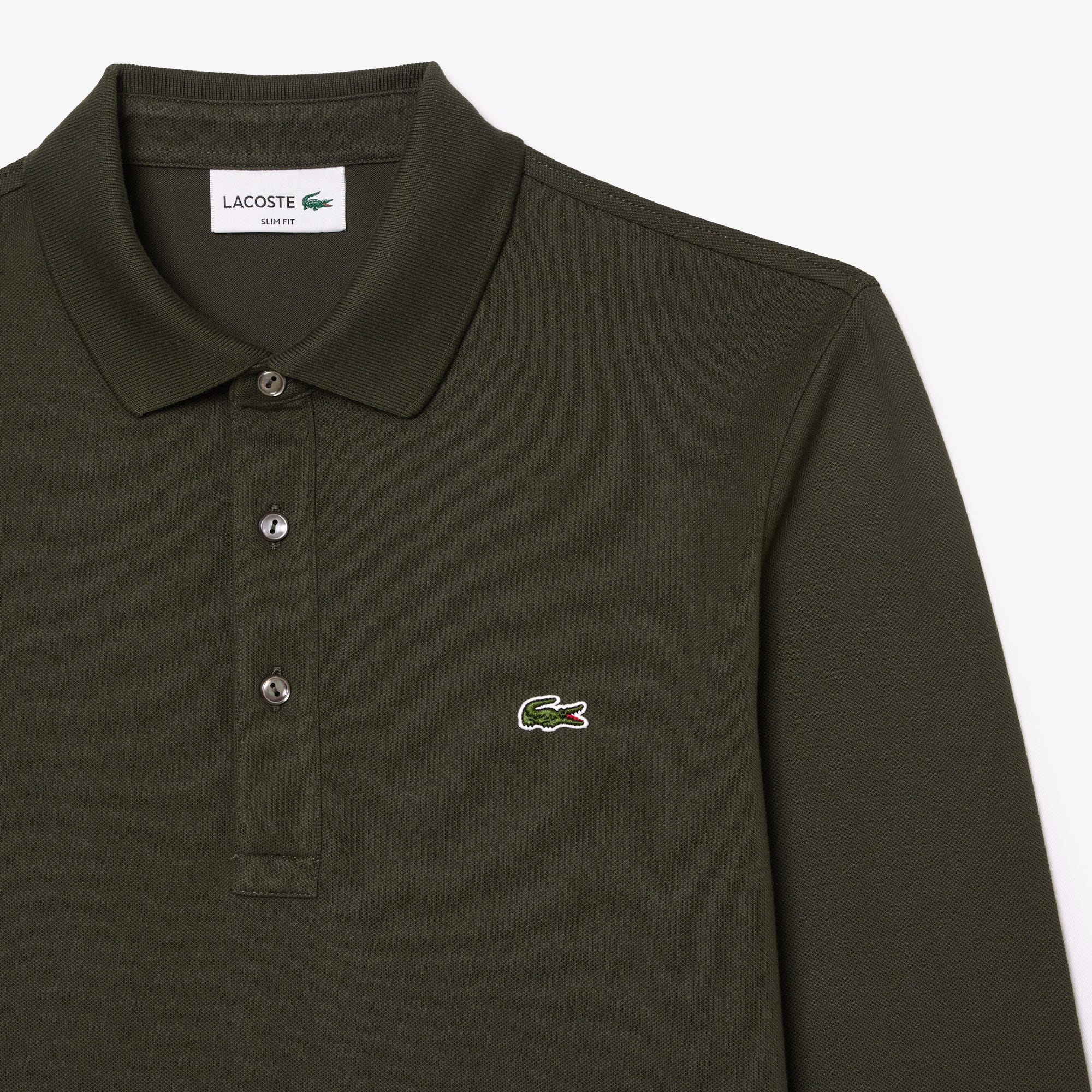 Long Sleeved Slim Fit Stretch Polo Shirt