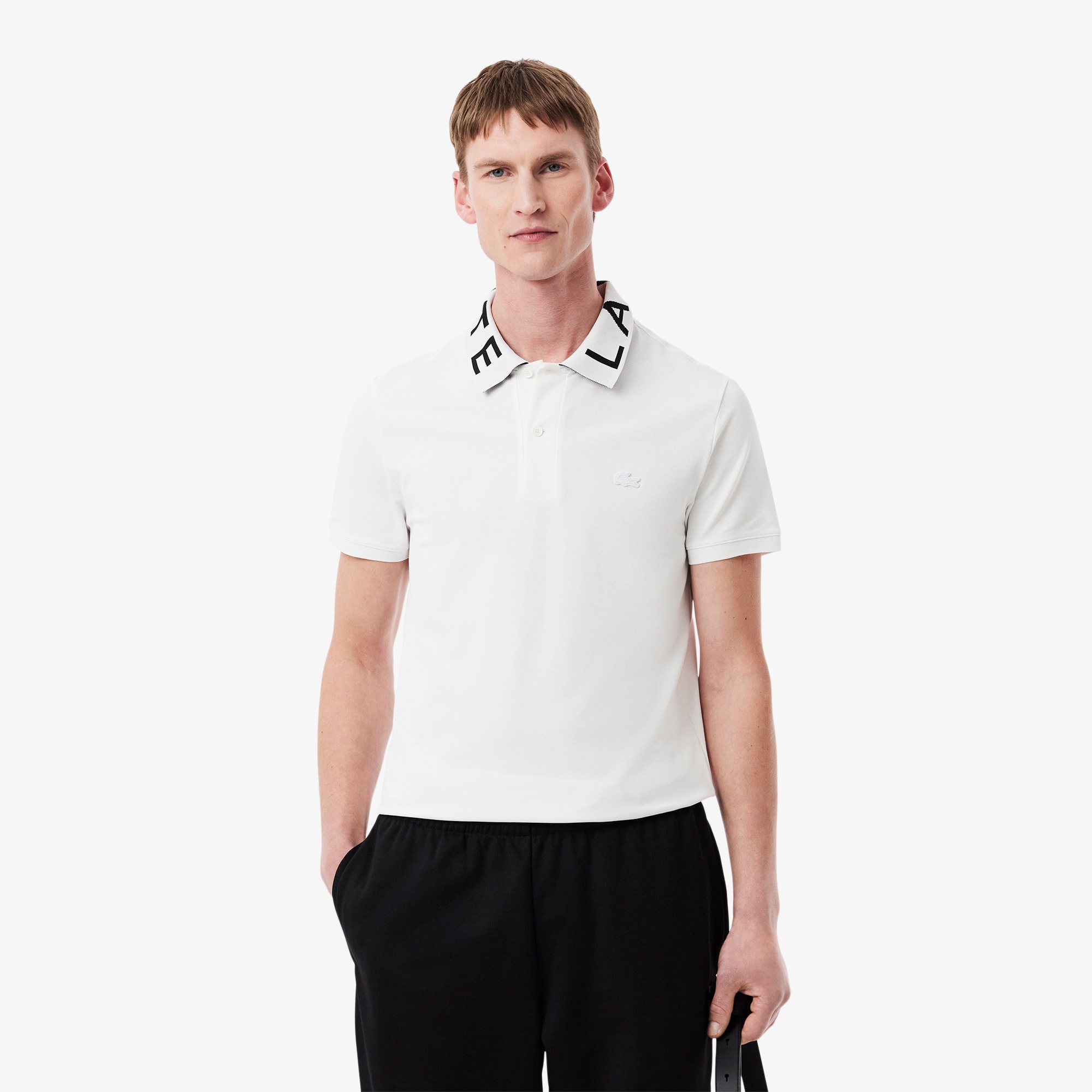 Slim Fit Jacquard Branded Polo Shirt