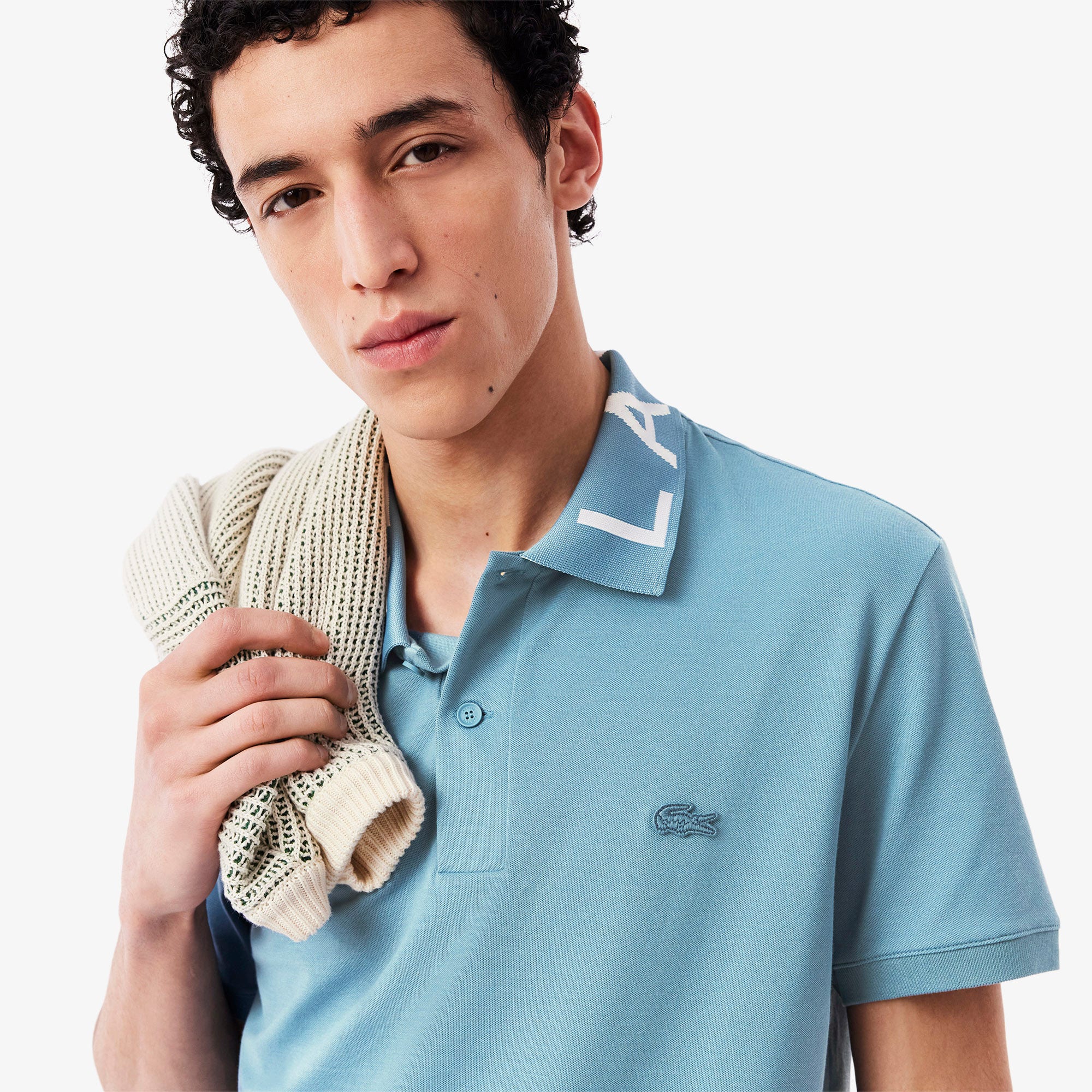 Slim Fit Jacquard Branded Polo Shirt