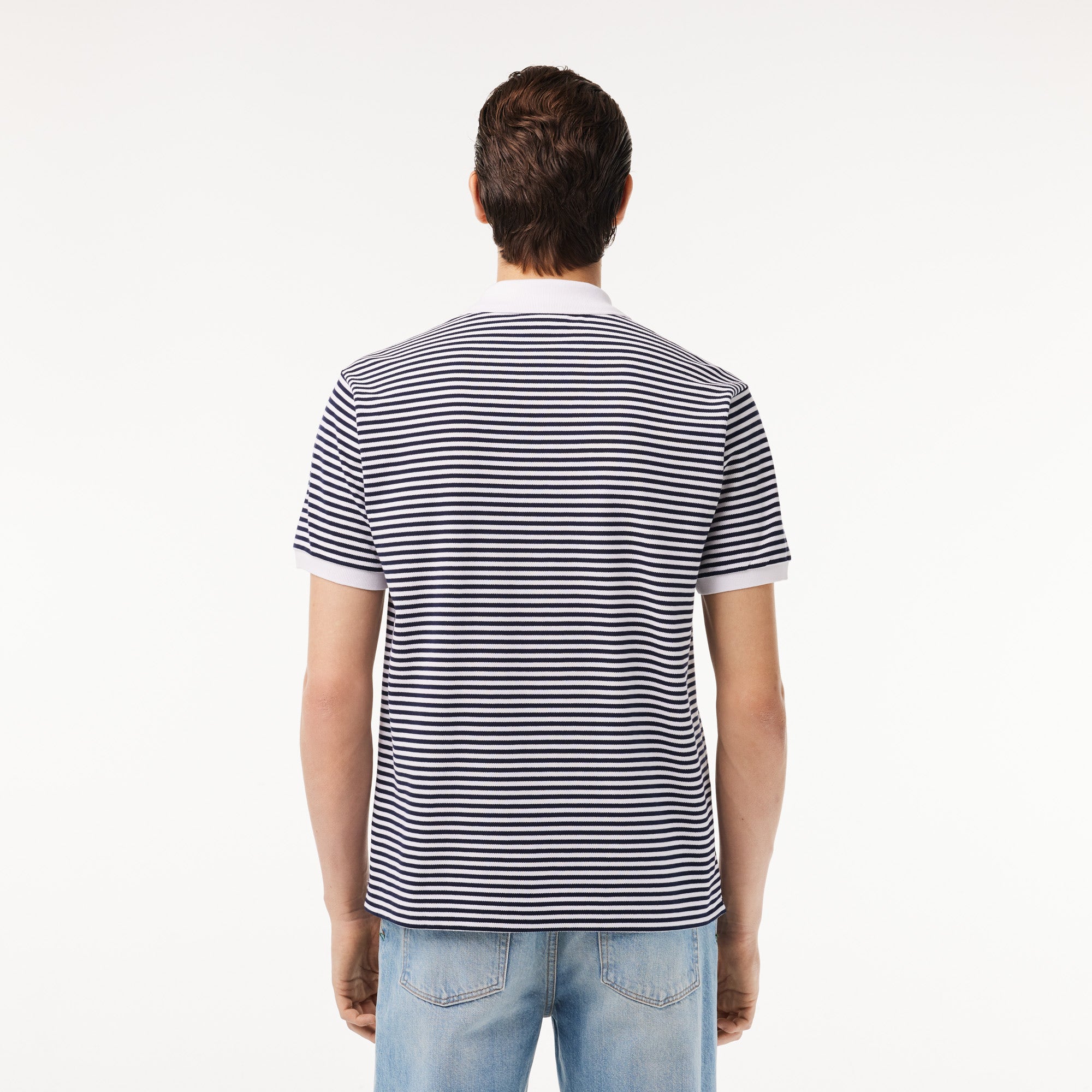 Classic Fit L.12.12 Striped Petit Pique Polo Shirt